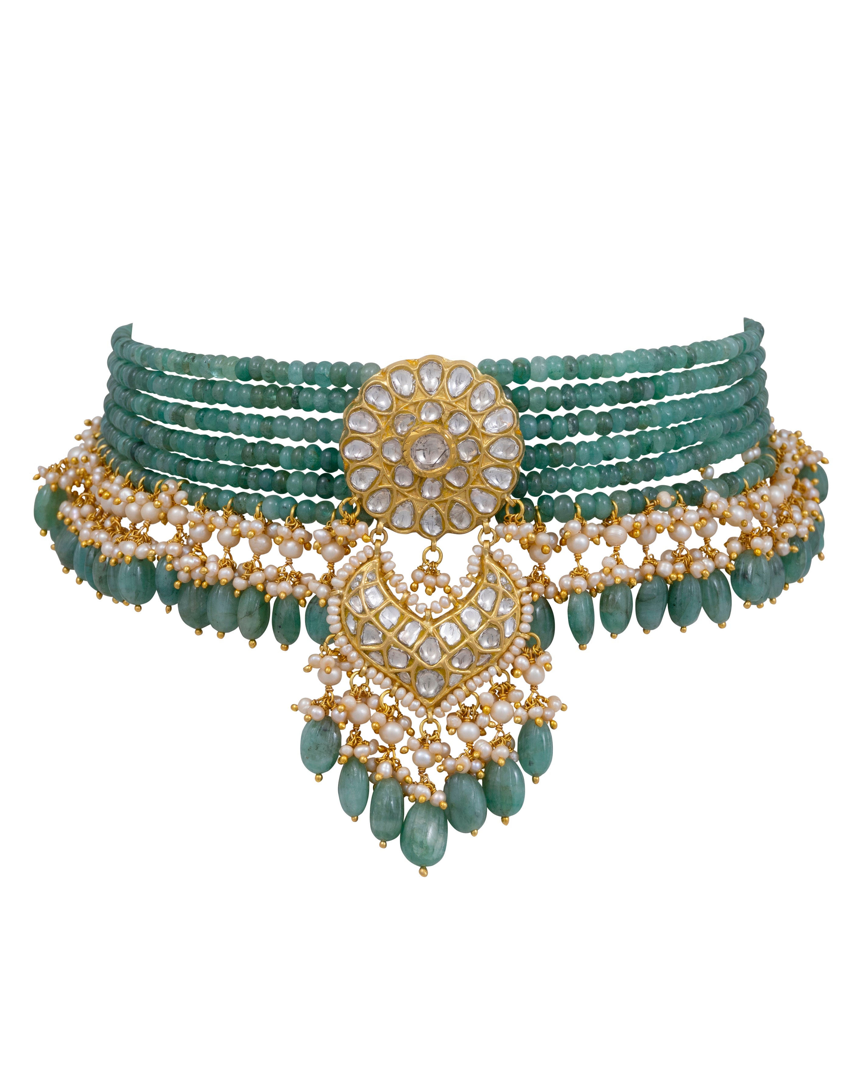Kalyanika Polki Bead Choker