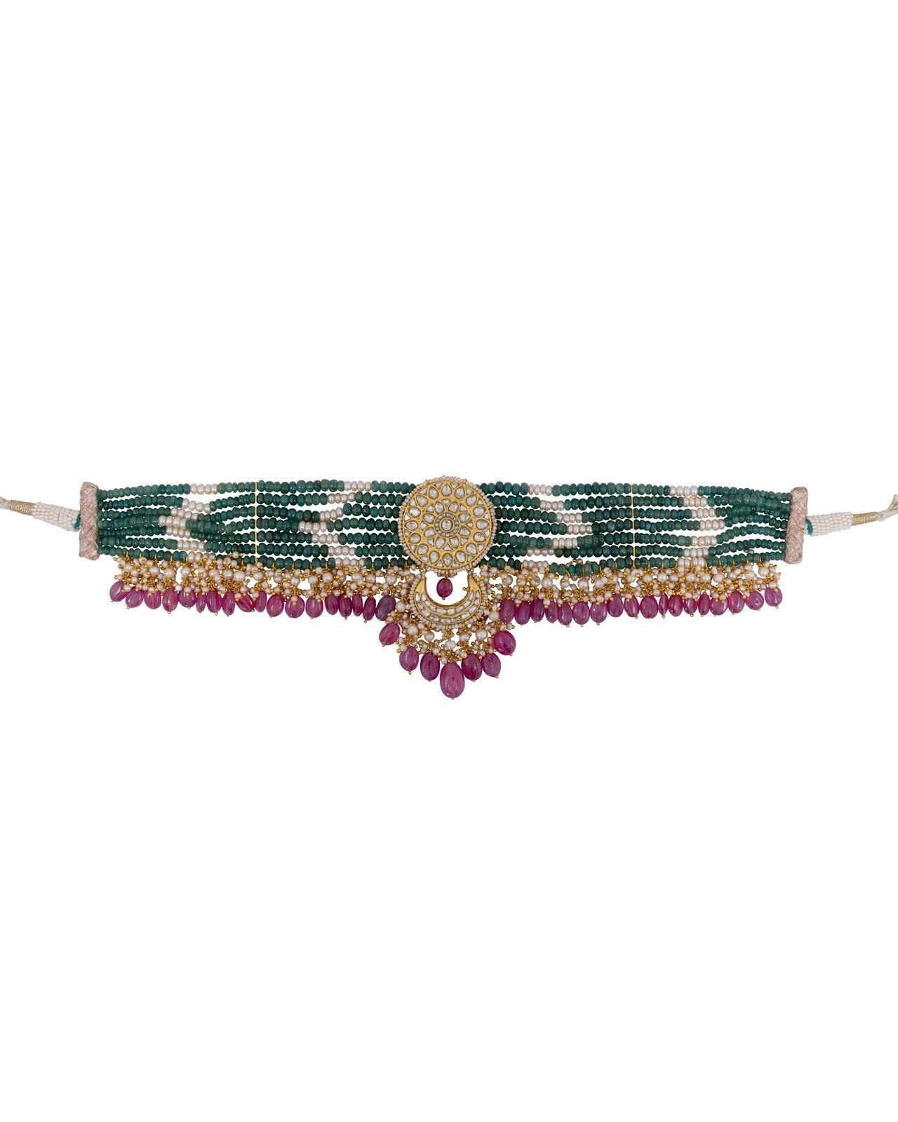 Vijantra Polki Bead Choker
