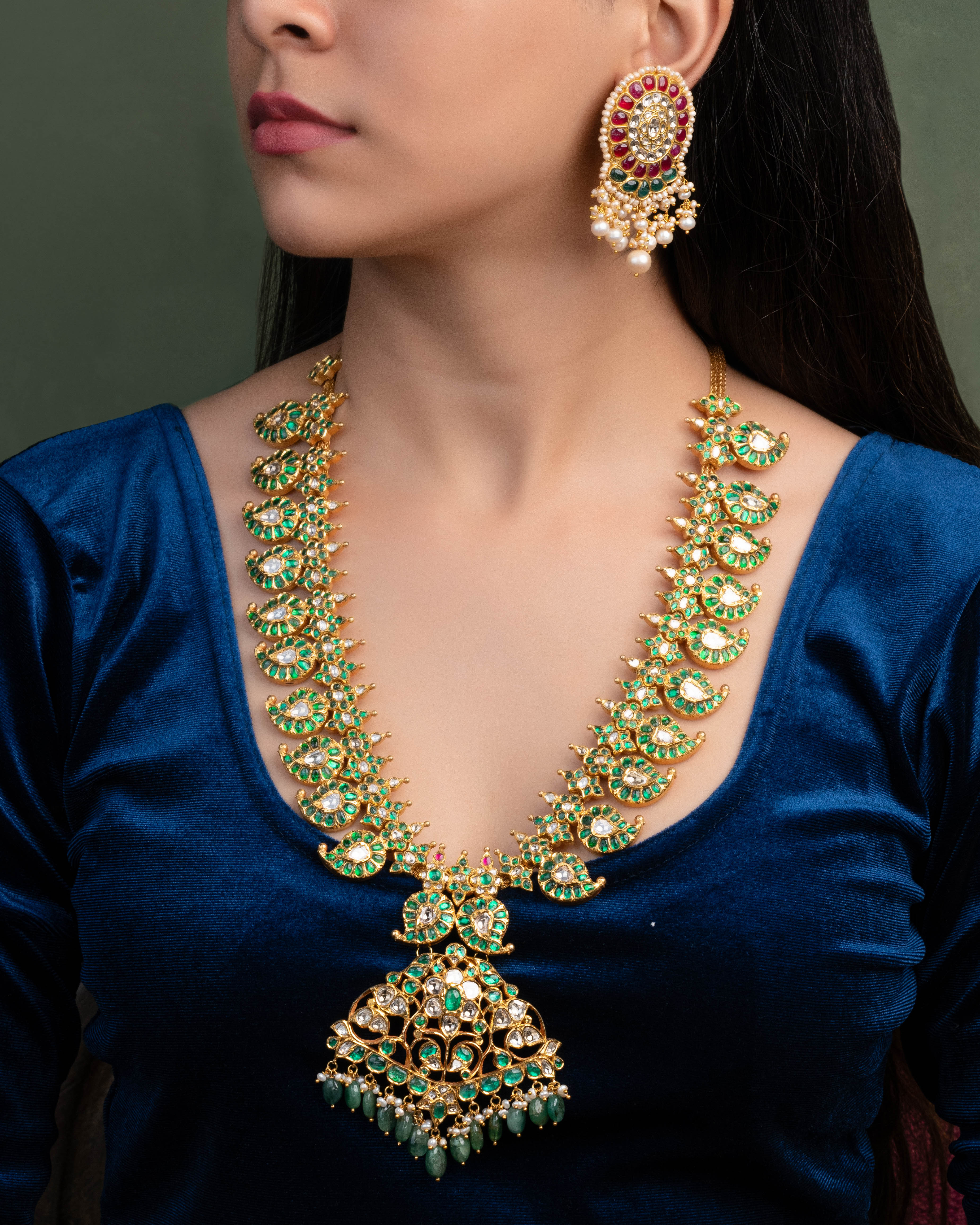Dishani Jadau Polki Long Necklace