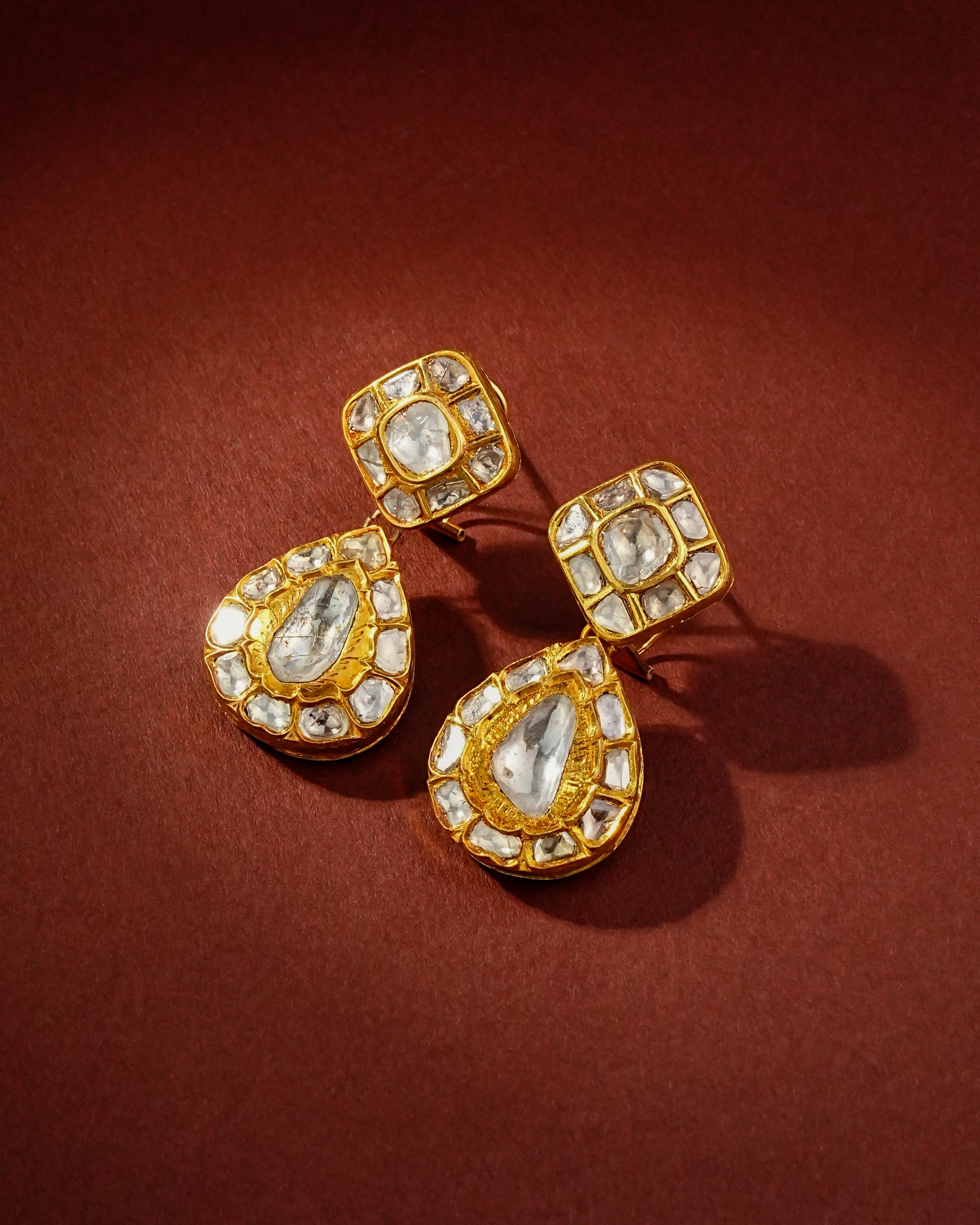 Ojasvi Polki Long Earrings