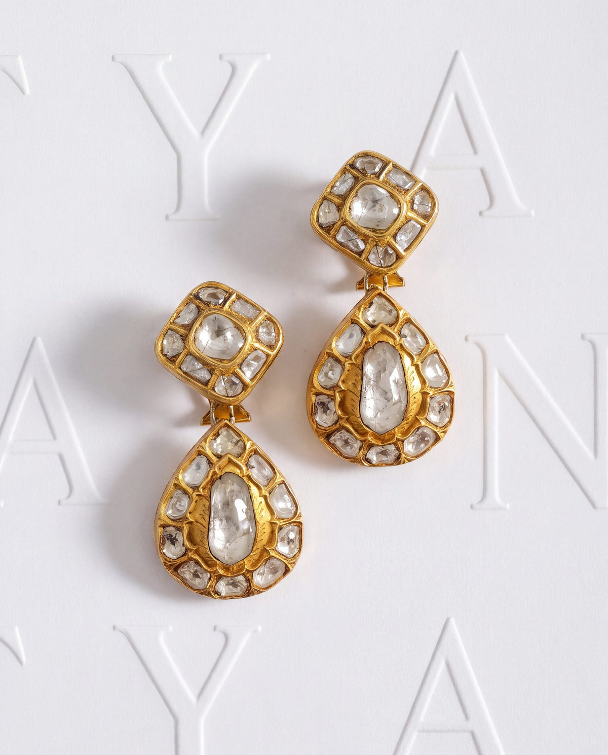 Ojasvi Polki Long Earrings