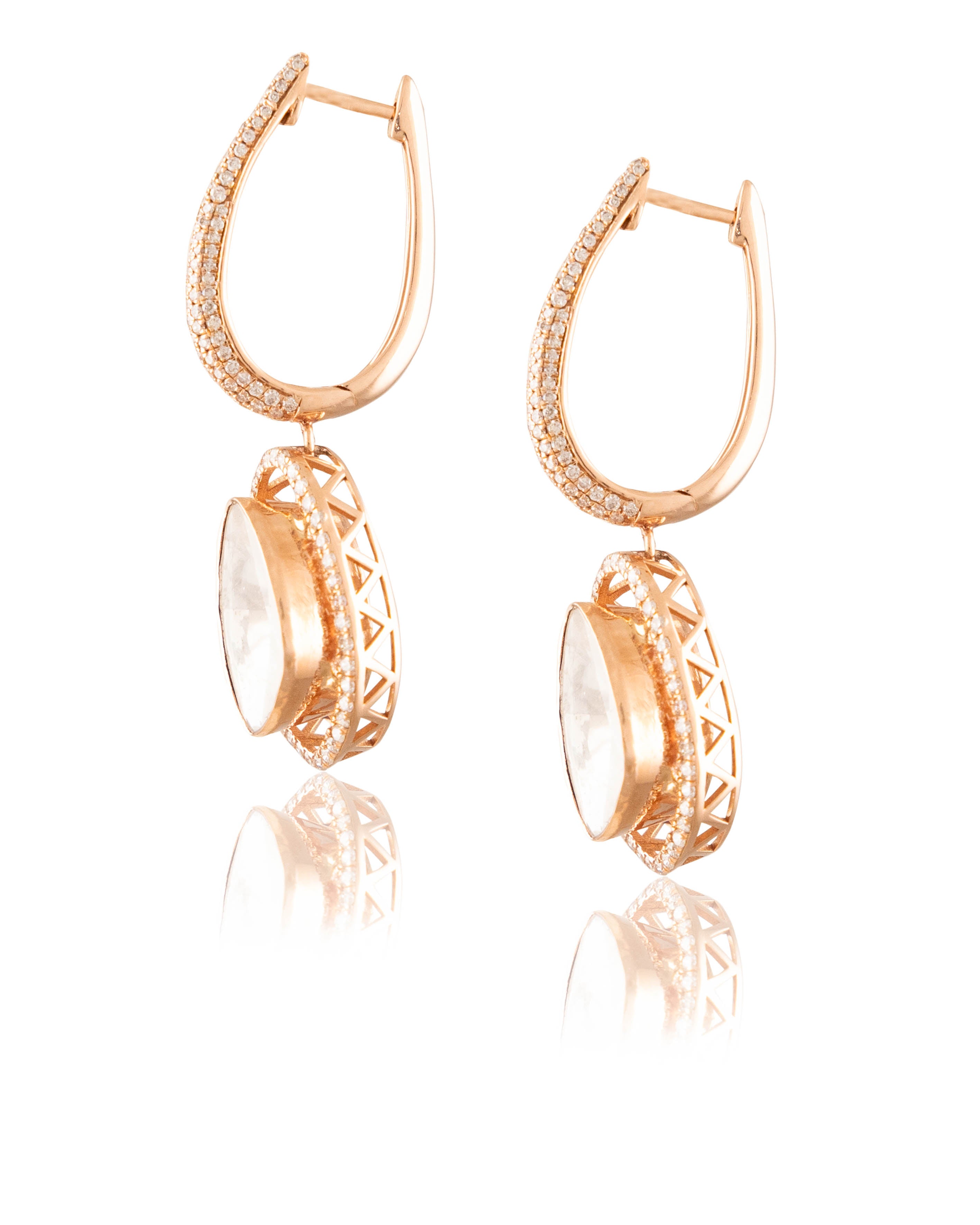Zeenal Polki And Diamond Long Earrings