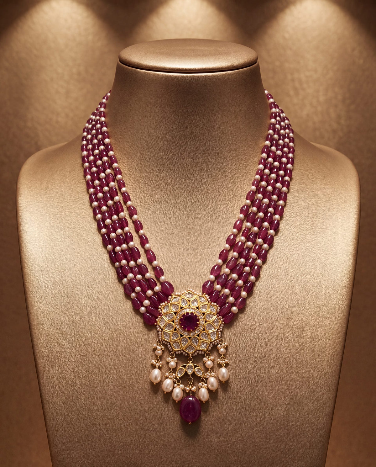 Jeena Polki Bead Pendant