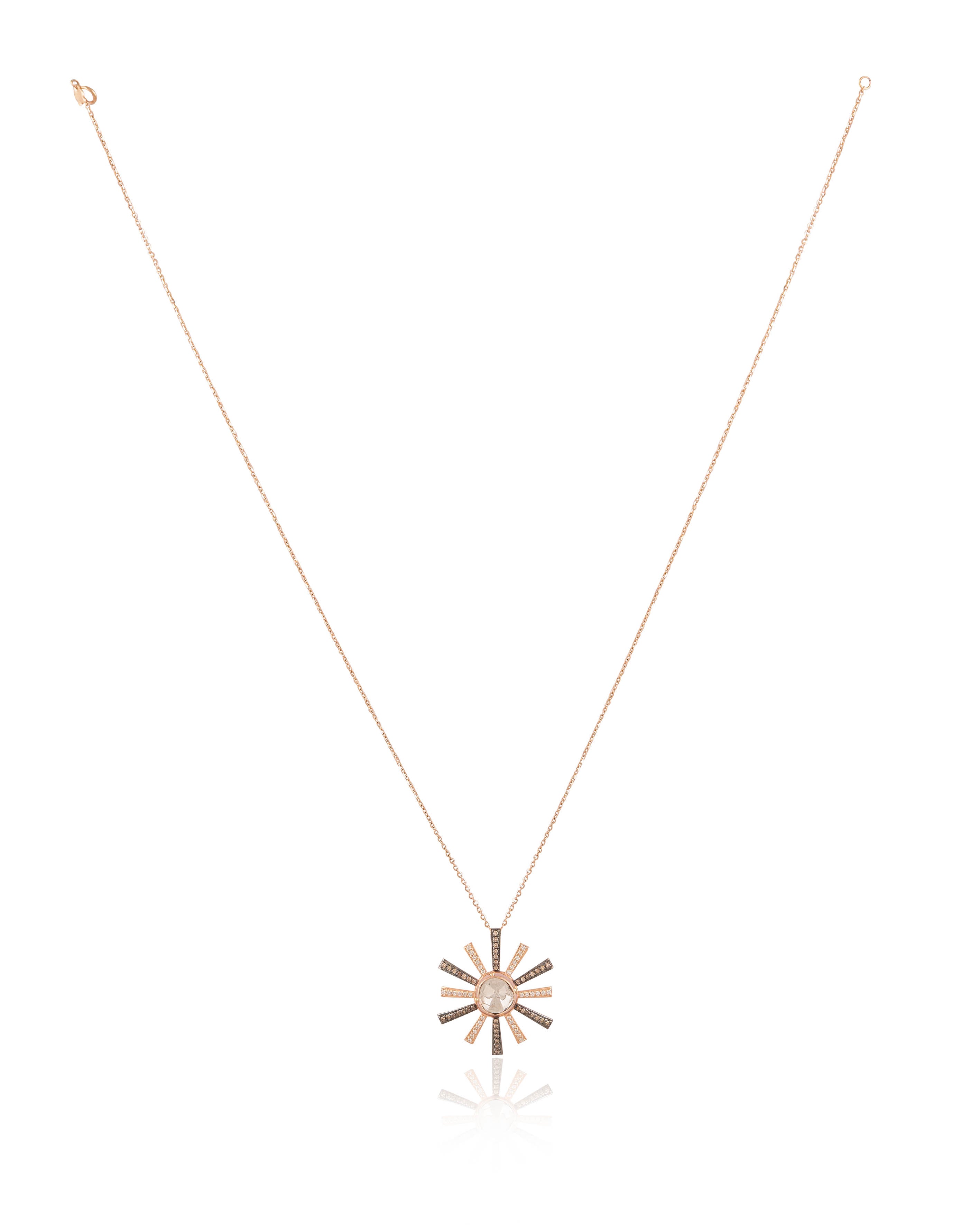 Tarana Polki And Diamond Pendant