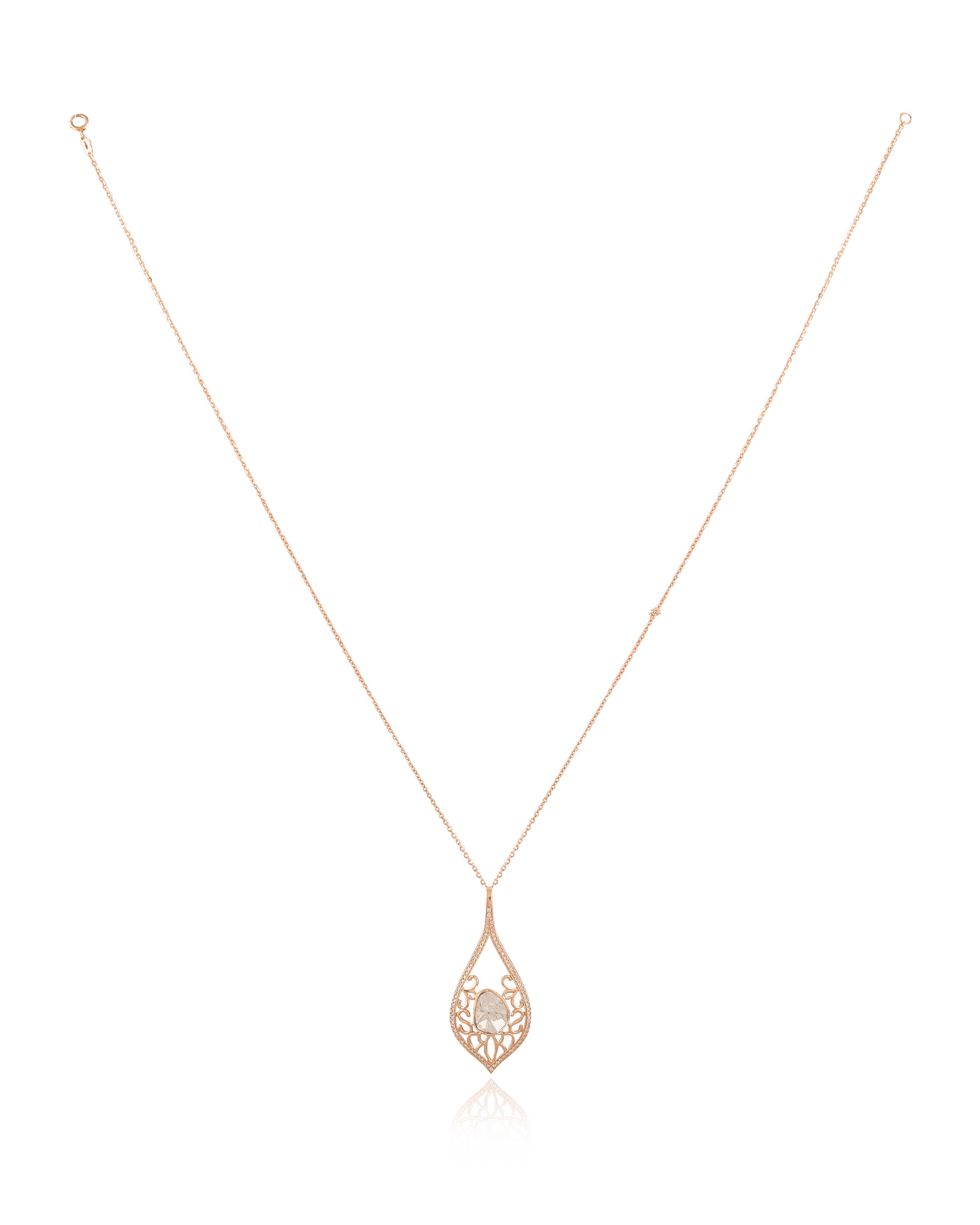 Shaina Polki And Diamond Pendant