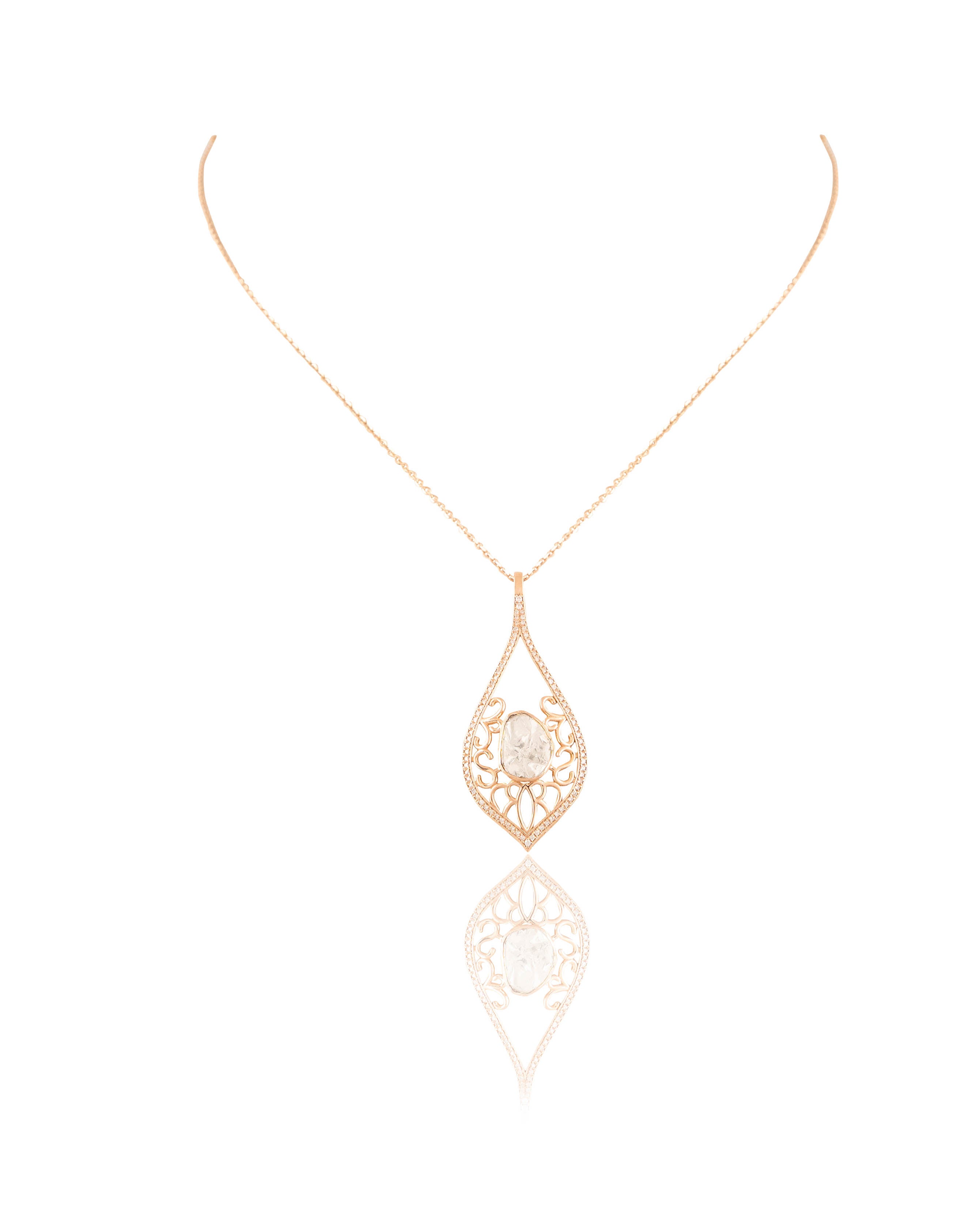 Shaina Polki And Diamond Pendant