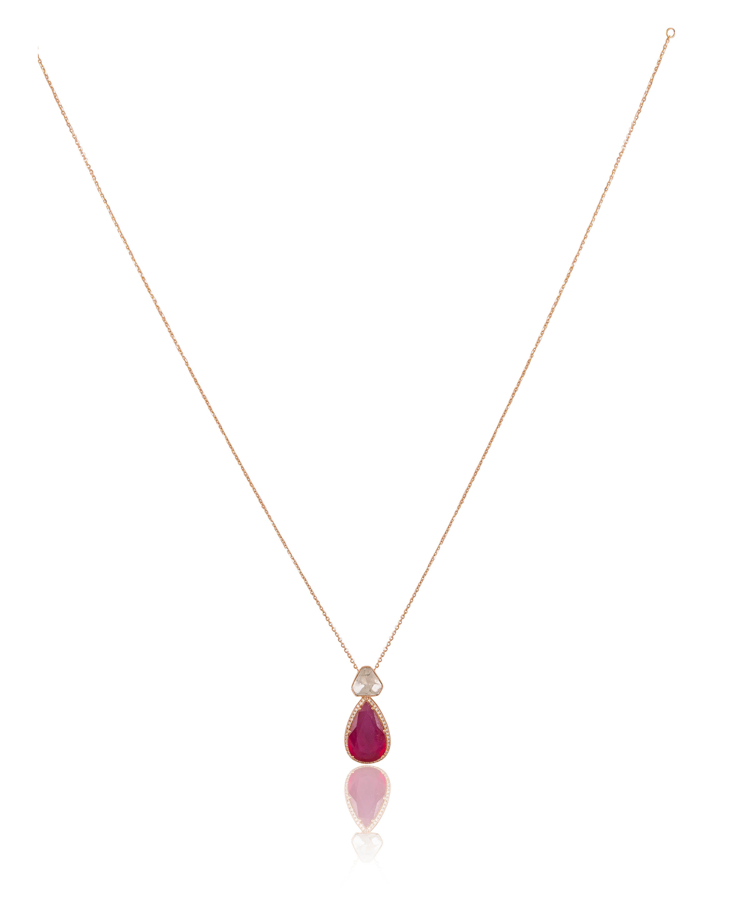 Ikra Polki And Diamond Pendant