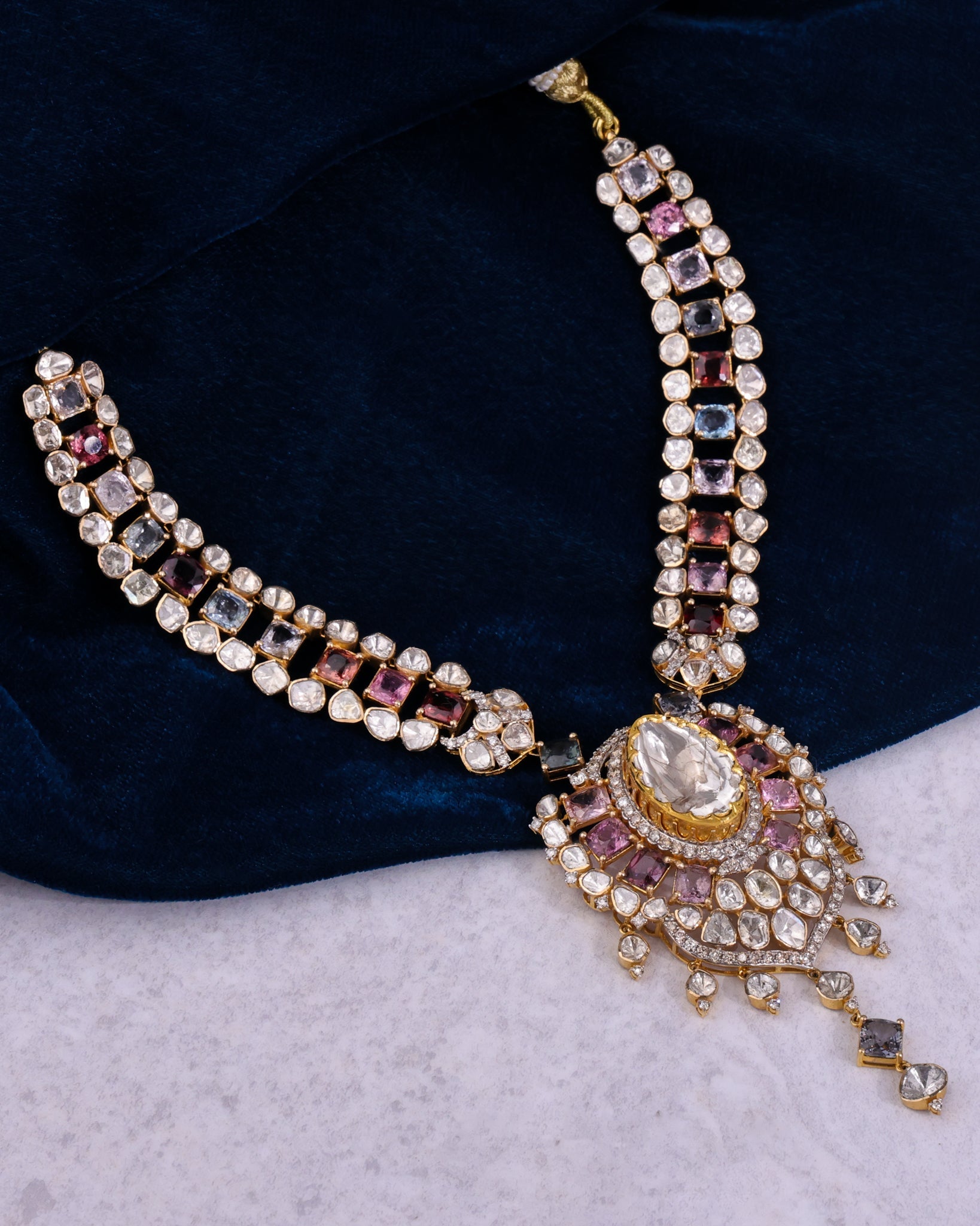 Iris Polki And Diamond Necklace