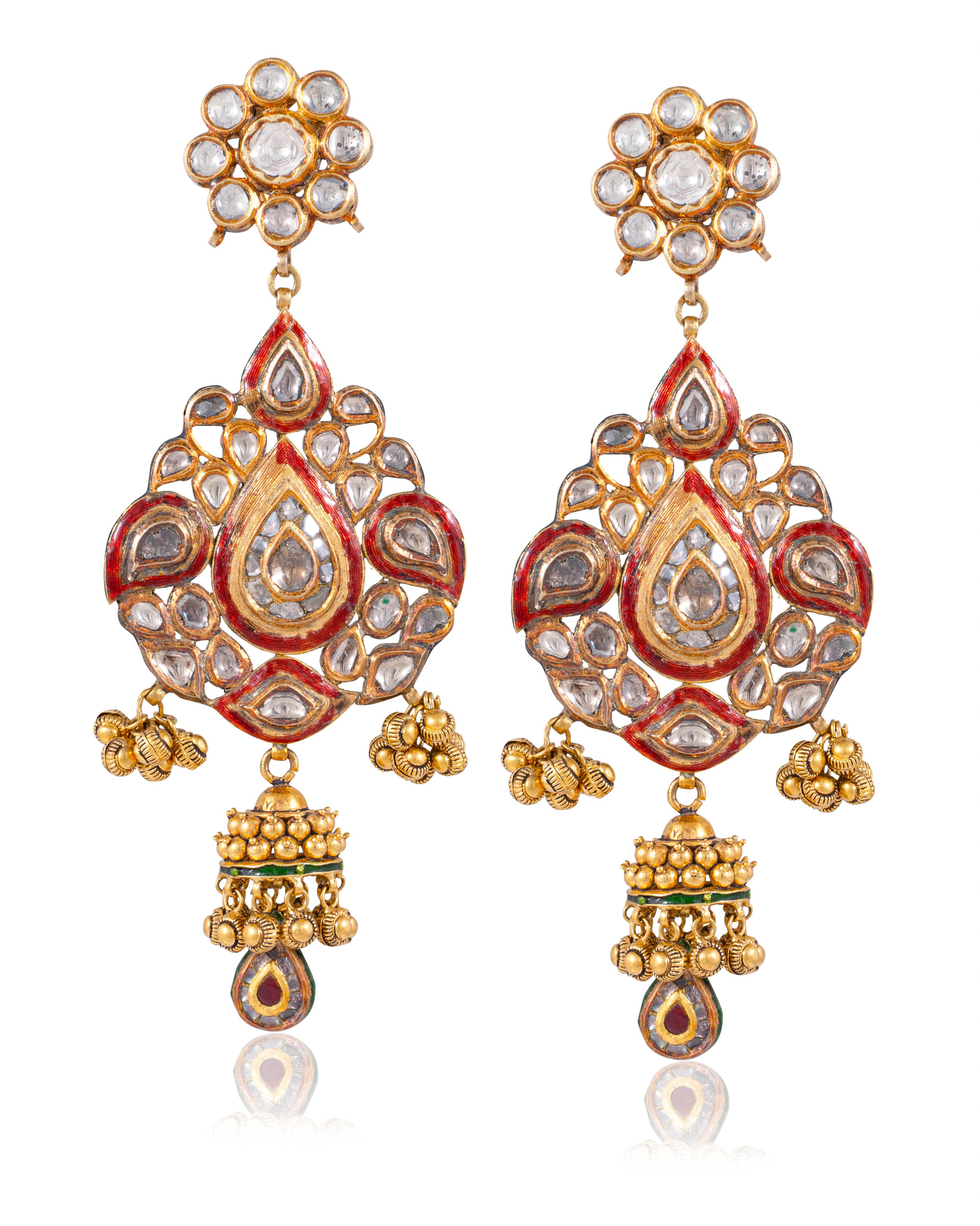 Jadau Long Earrings