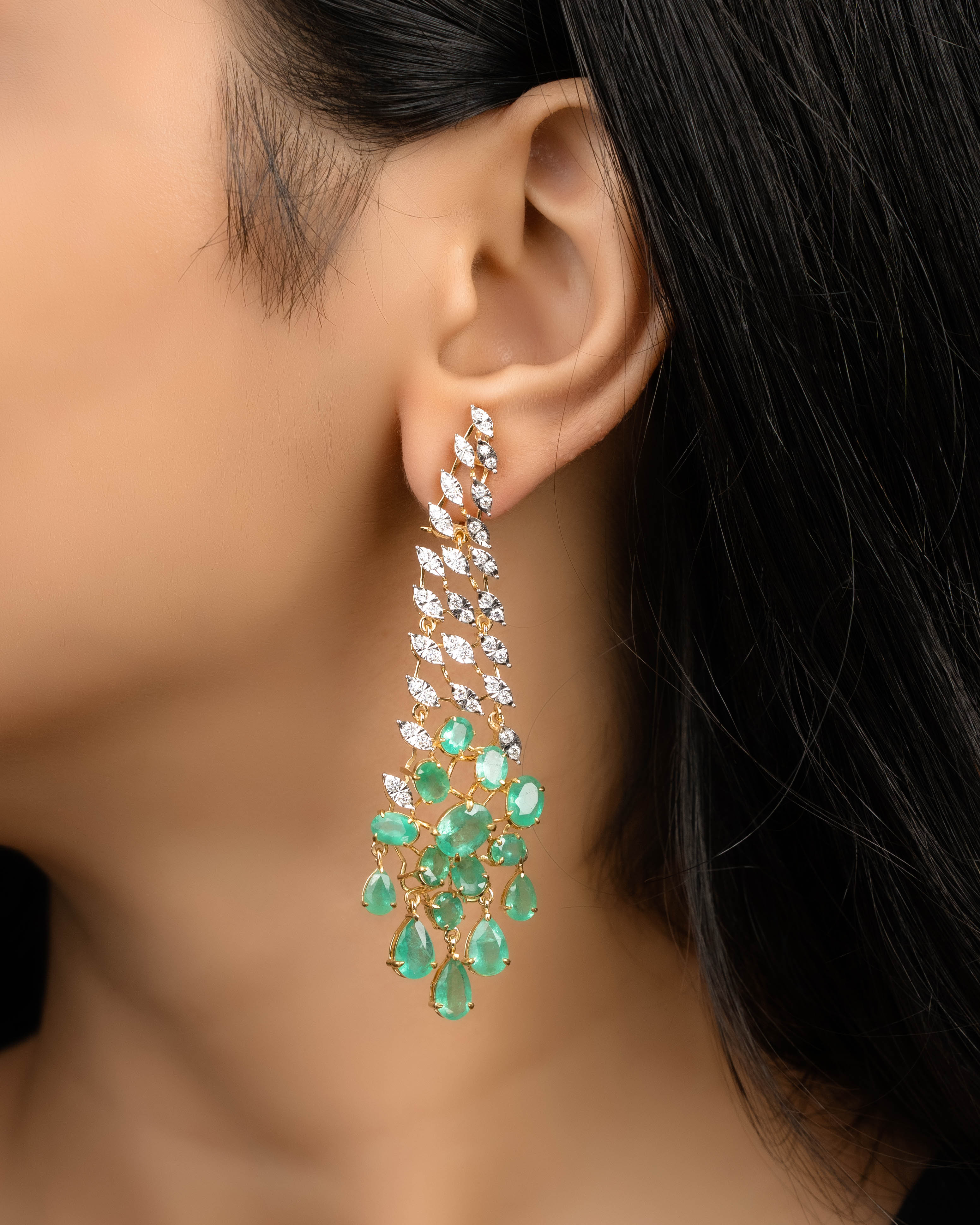 Long Diamond Earrings for Women