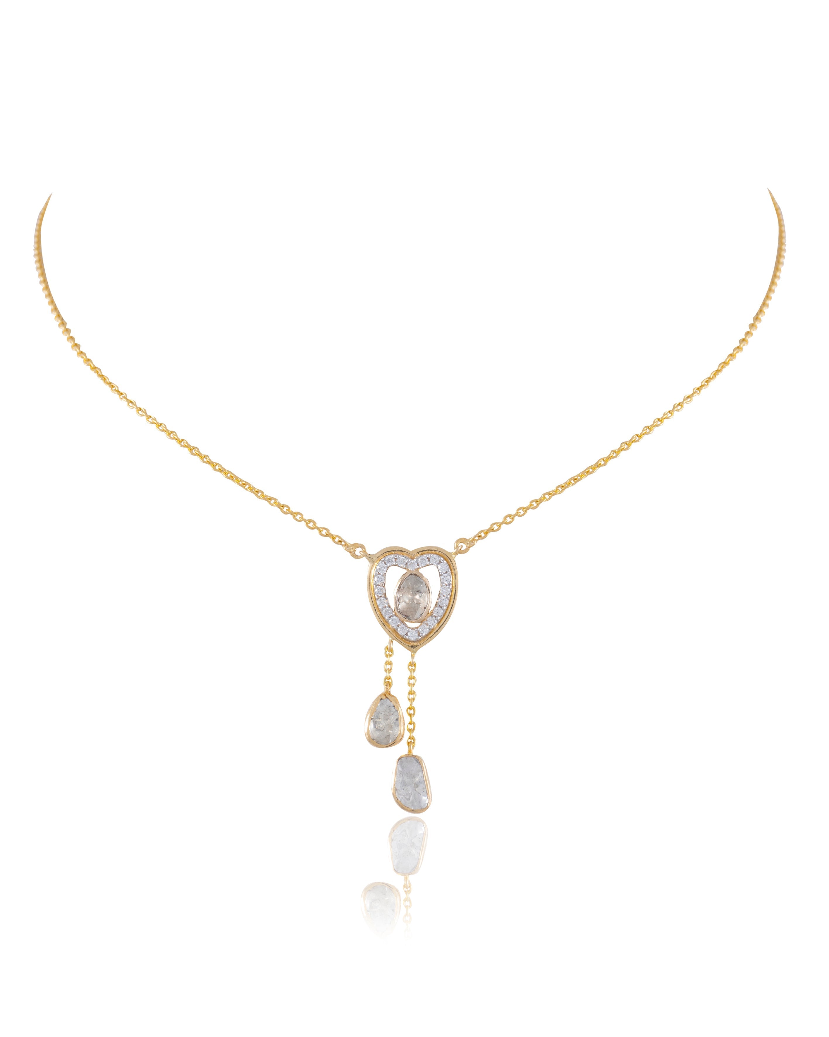 Justine Polki And Diamond Pendant