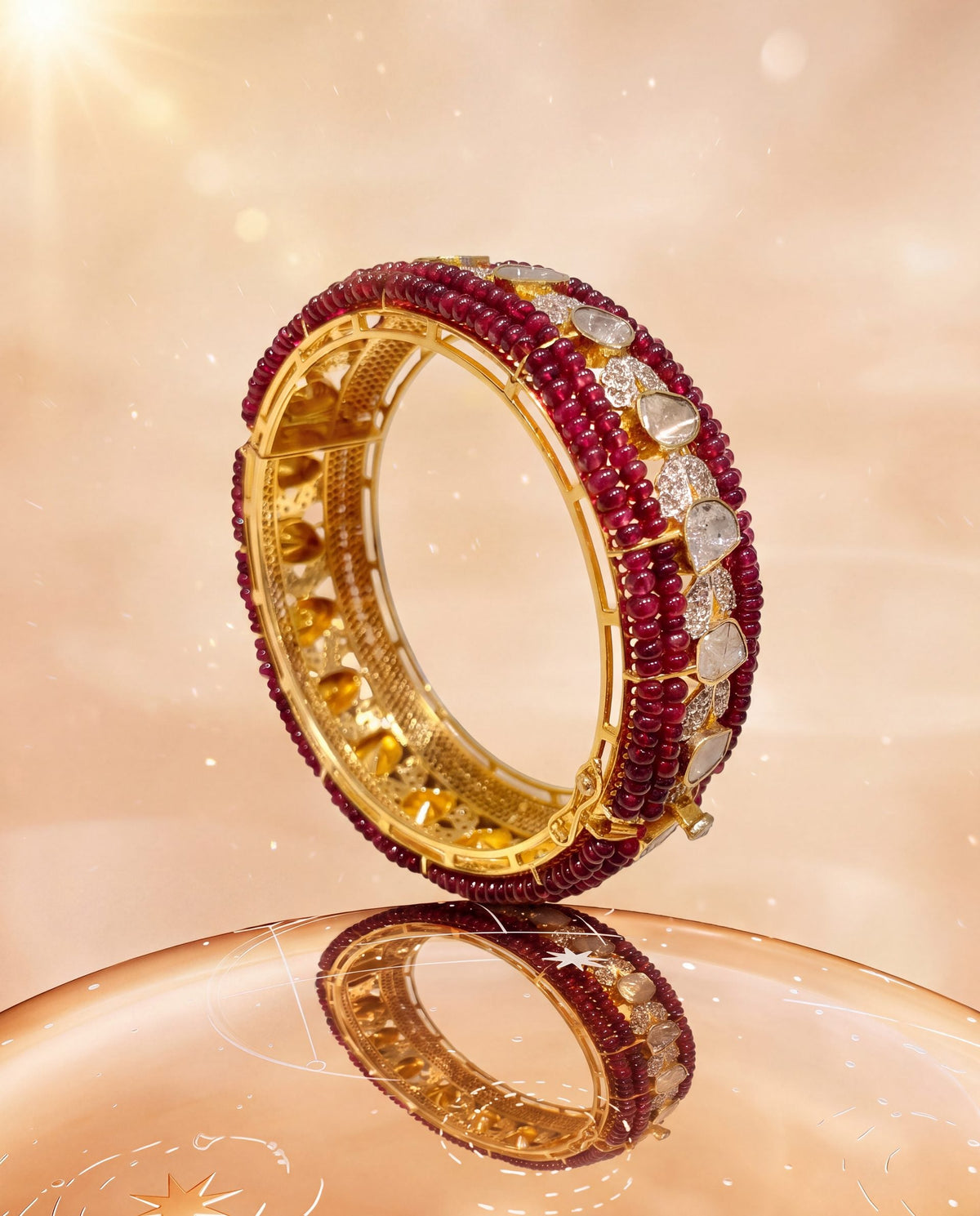 Audrey Polki And Diamond Bangle