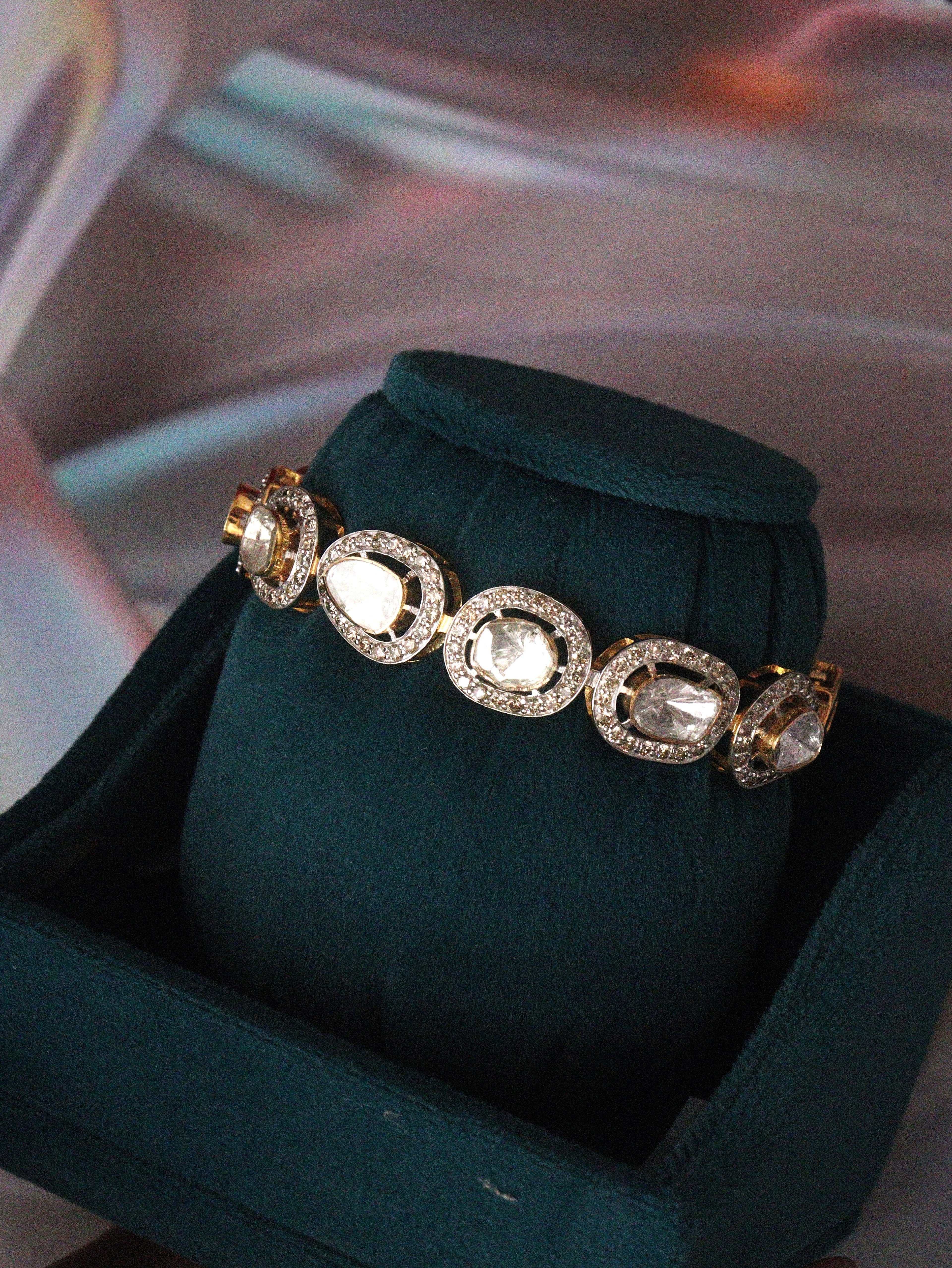 Nancy Polki And Diamond Bangle