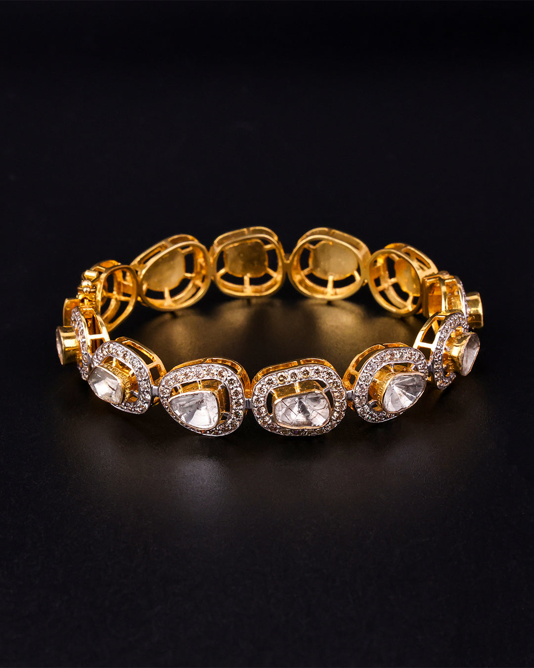 Nancy Polki And Diamond Bangle