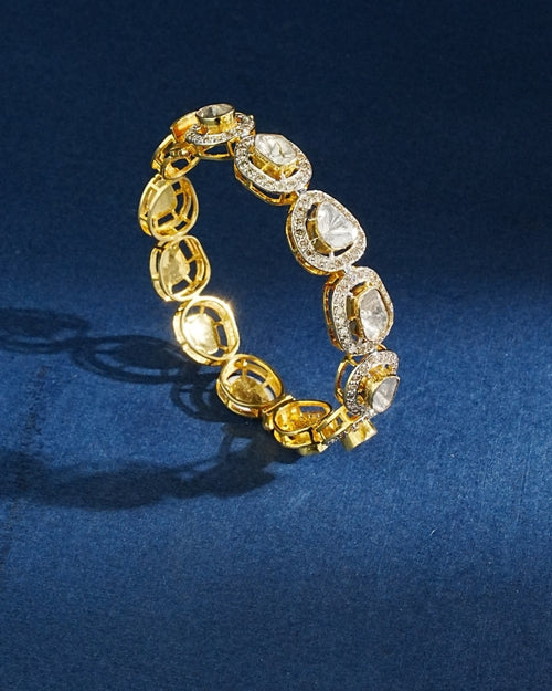 Nancy Polki And Diamond Bangle