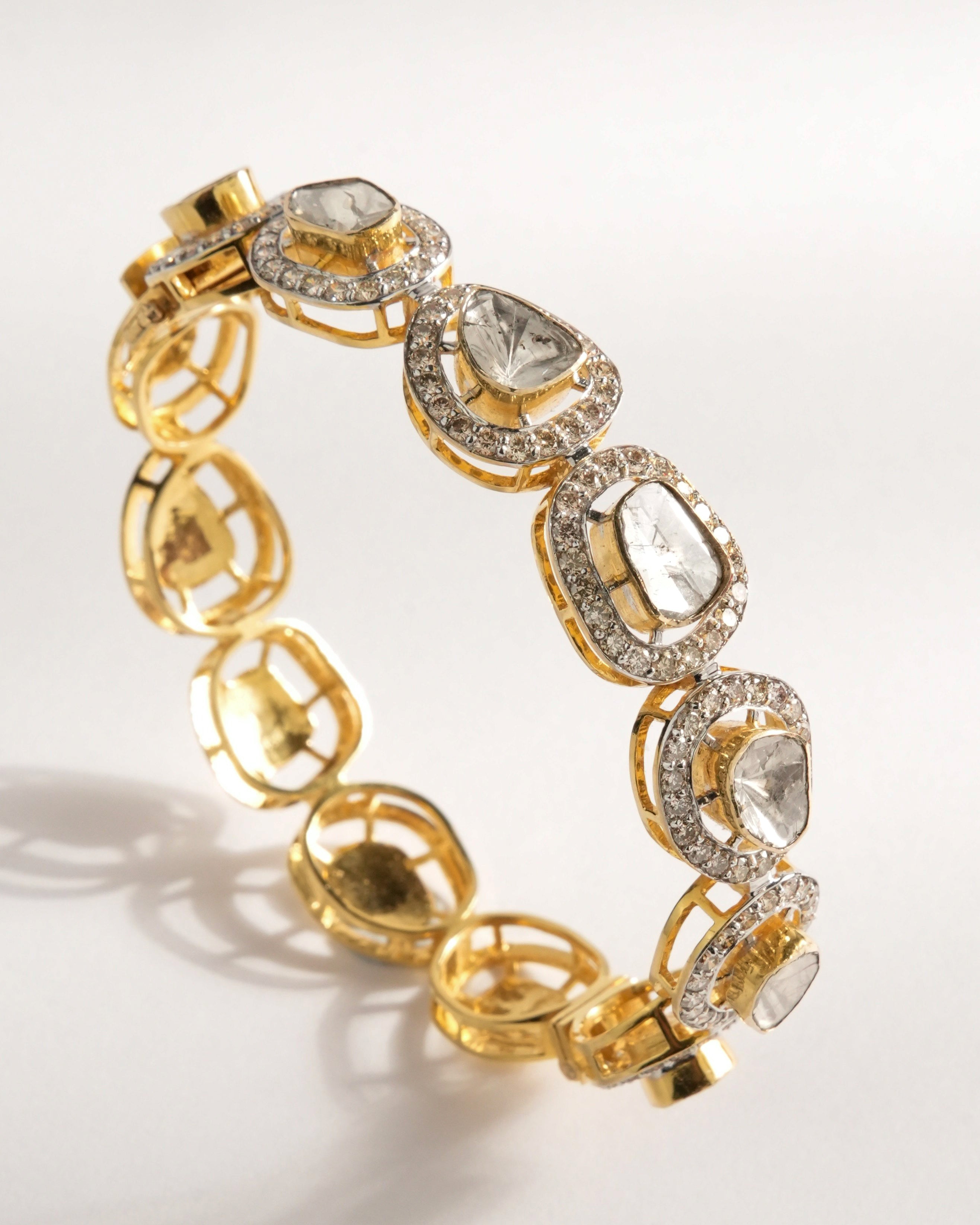 Nancy Polki And Diamond Bangle