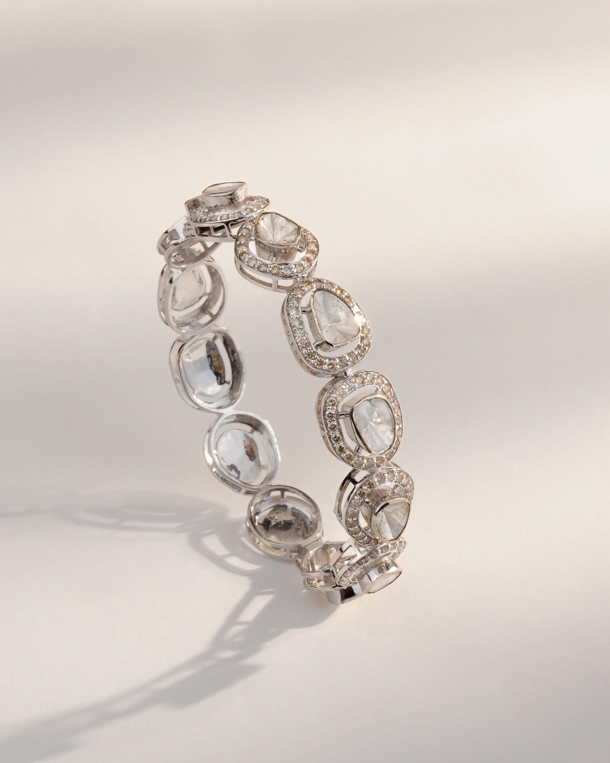 Jazmin Polki And Diamond Bangle