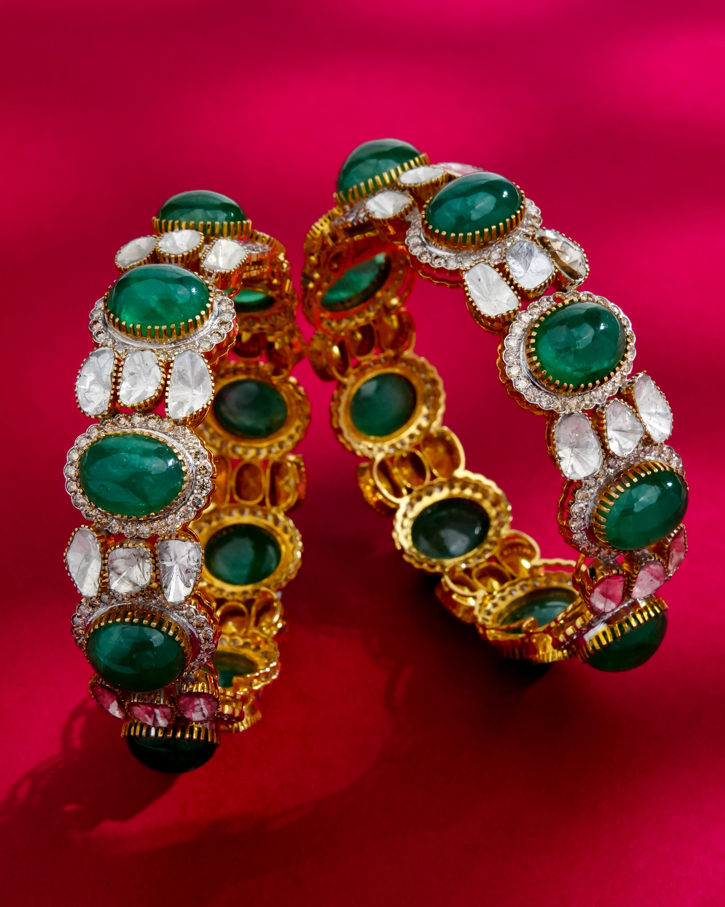 Inanya Polki And Diamond Bangle