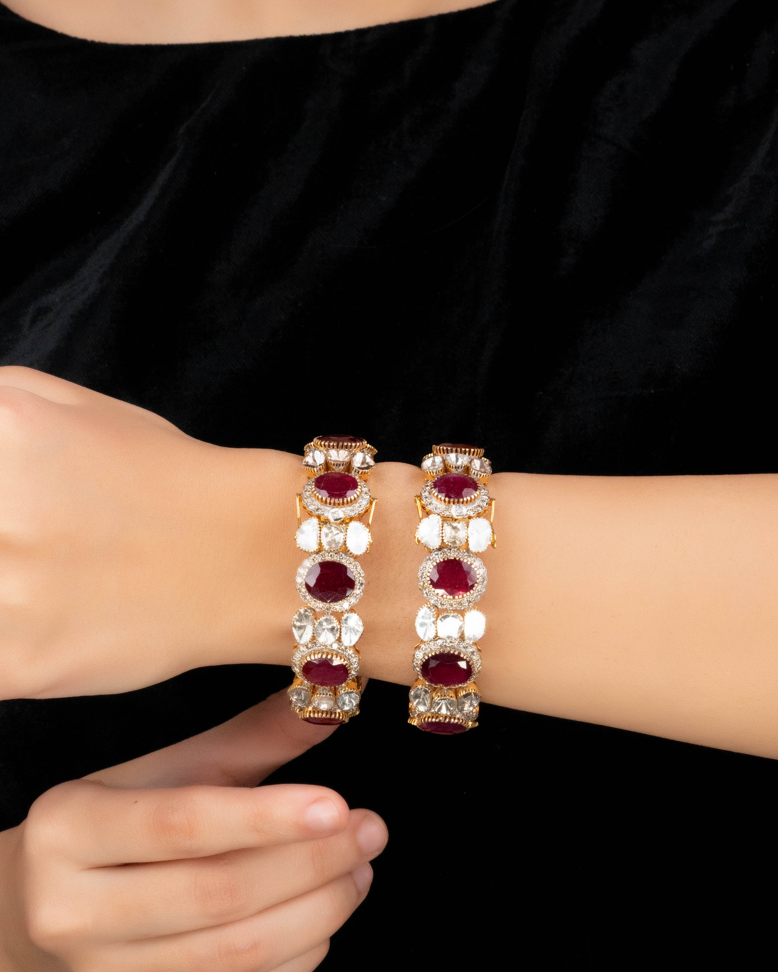 Punit Polki And Diamond Bangle