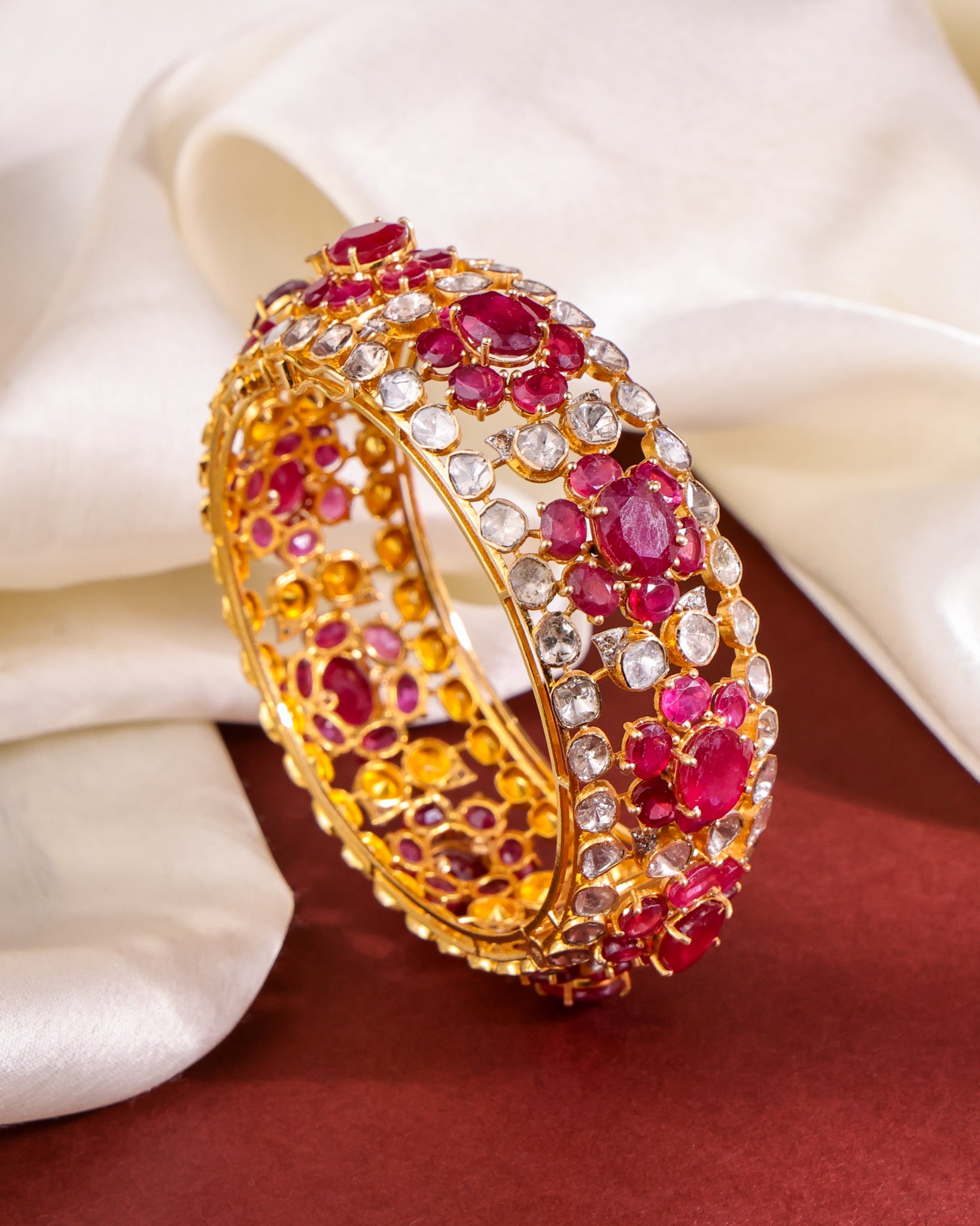 Beatrice Polki And Diamond Bangle