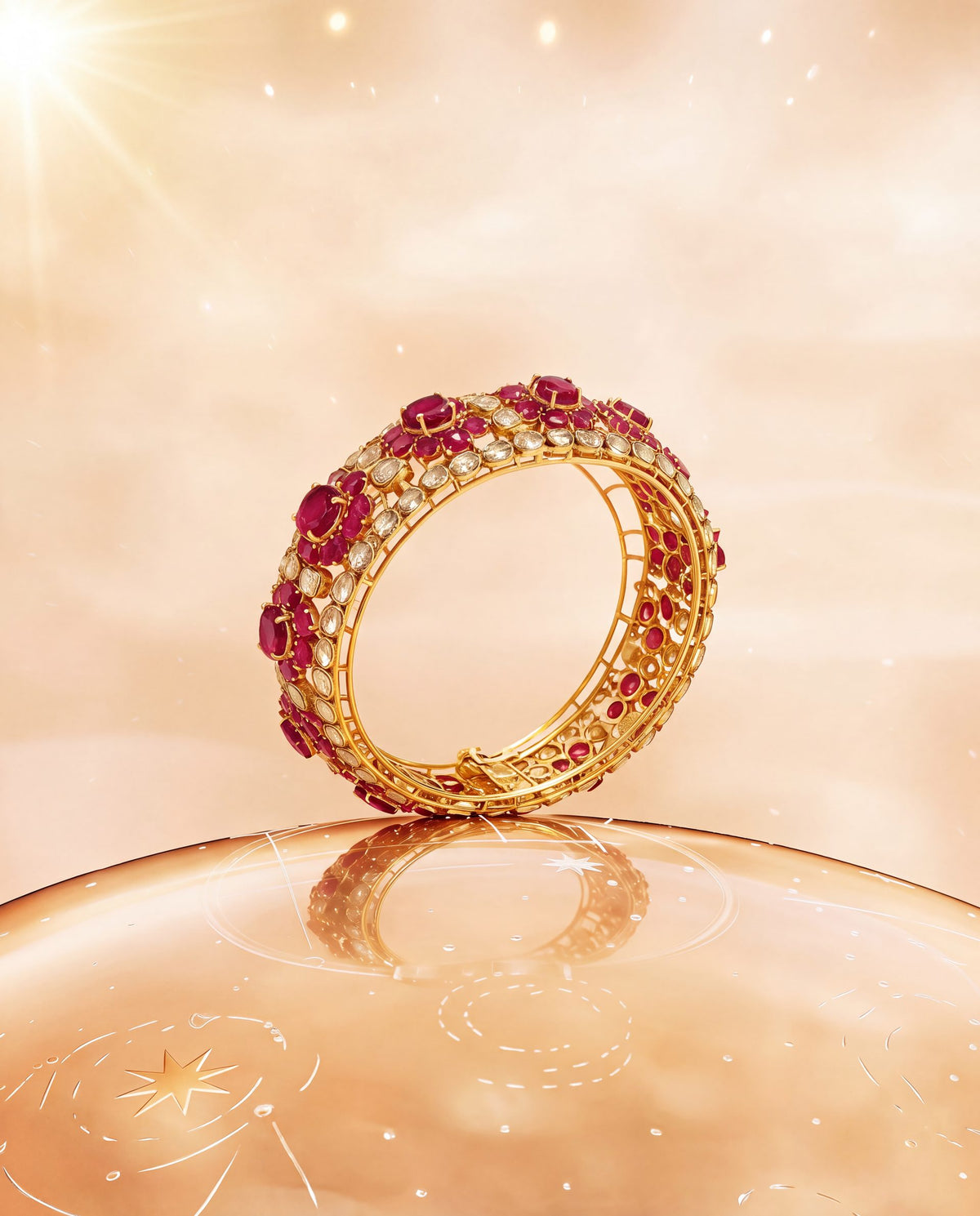 Beatrice Polki And Diamond Bangle