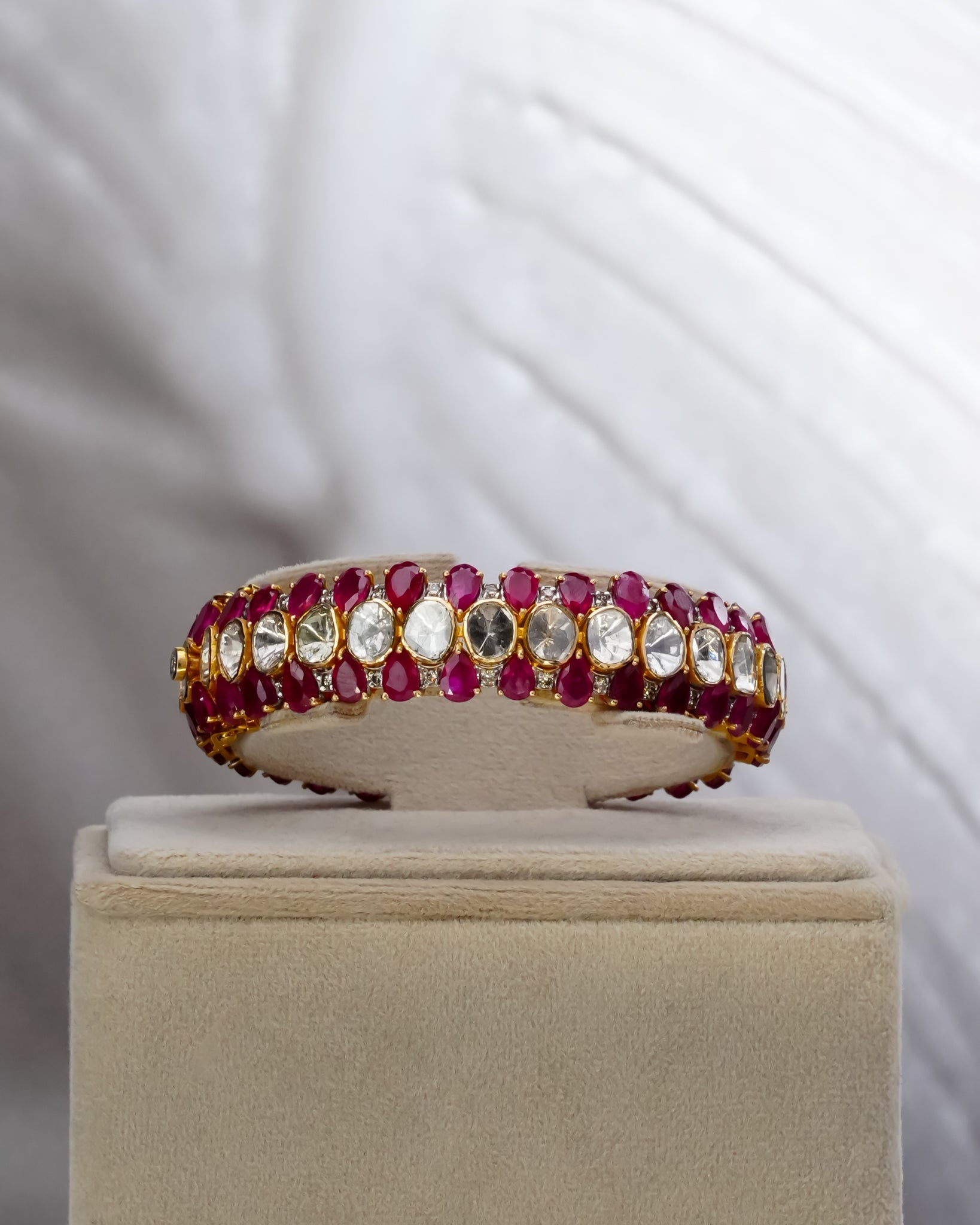 Diora Polki And Diamond Bangle