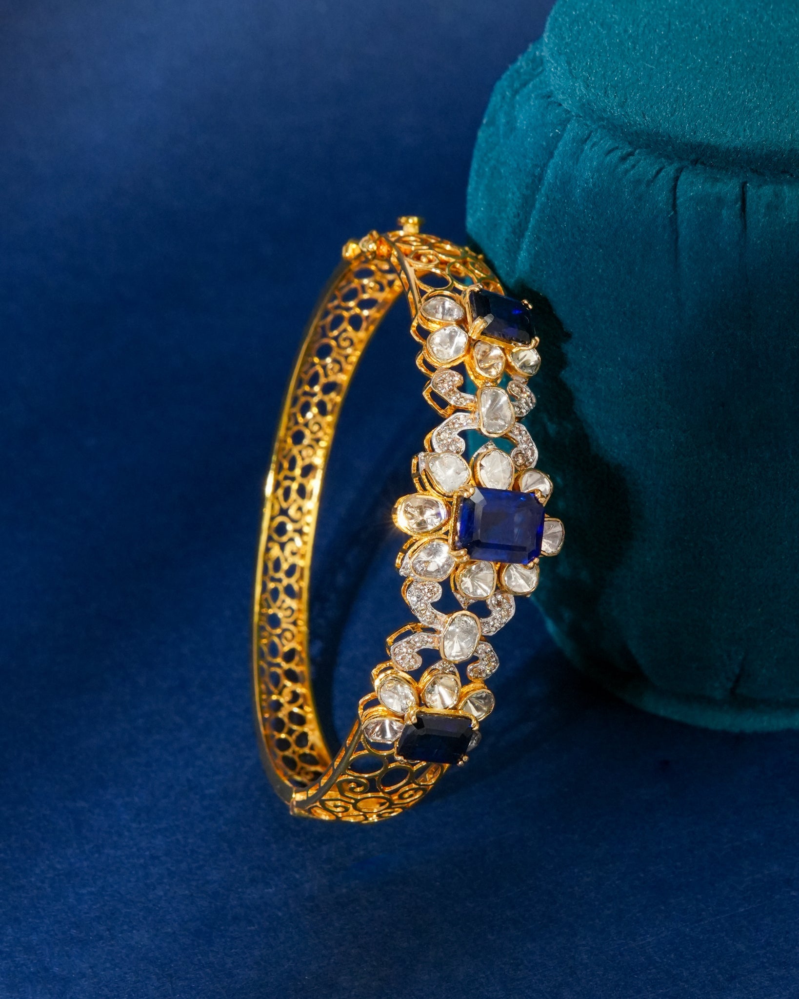 Niya Polki And Diamond Bangle