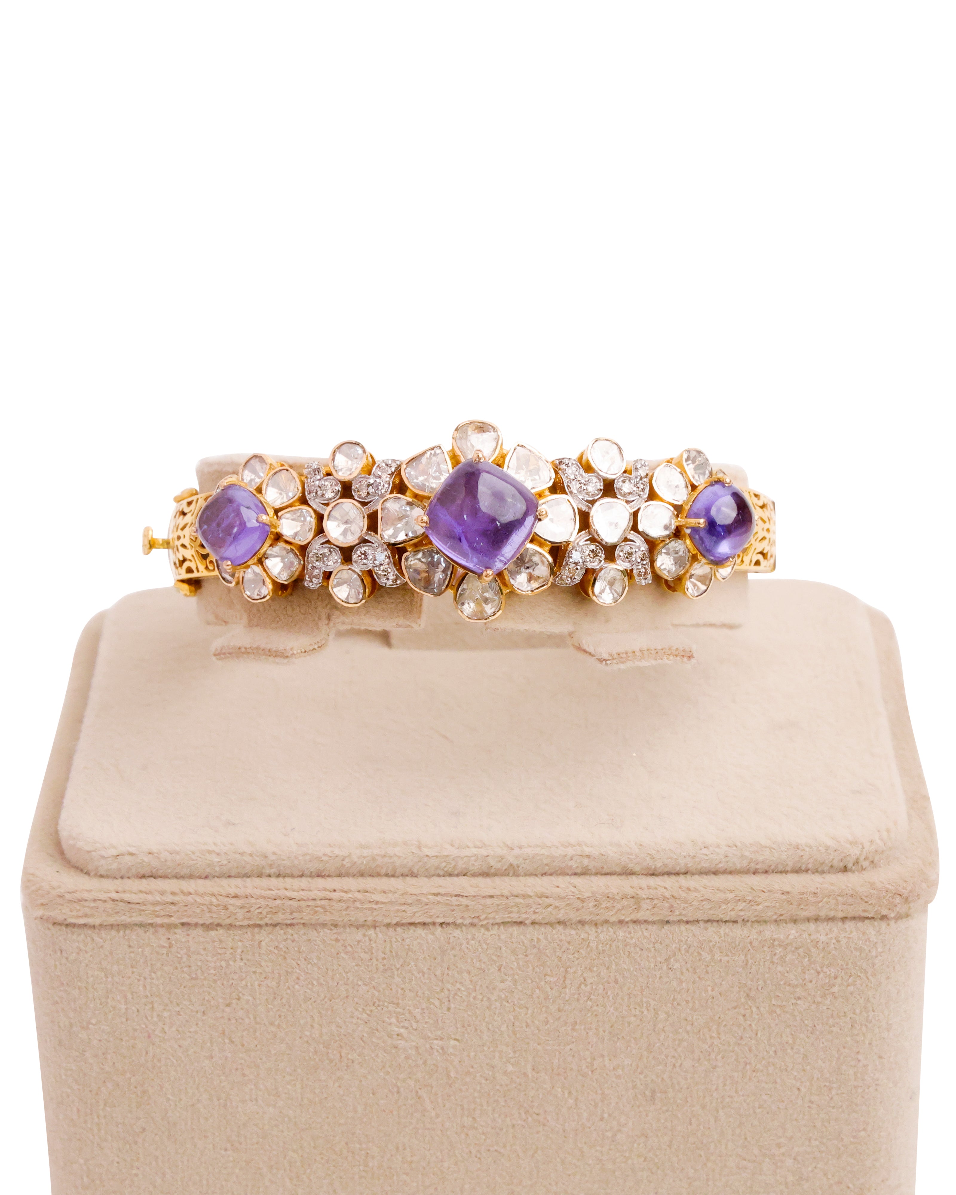 Meher Polki And Diamond Bangle