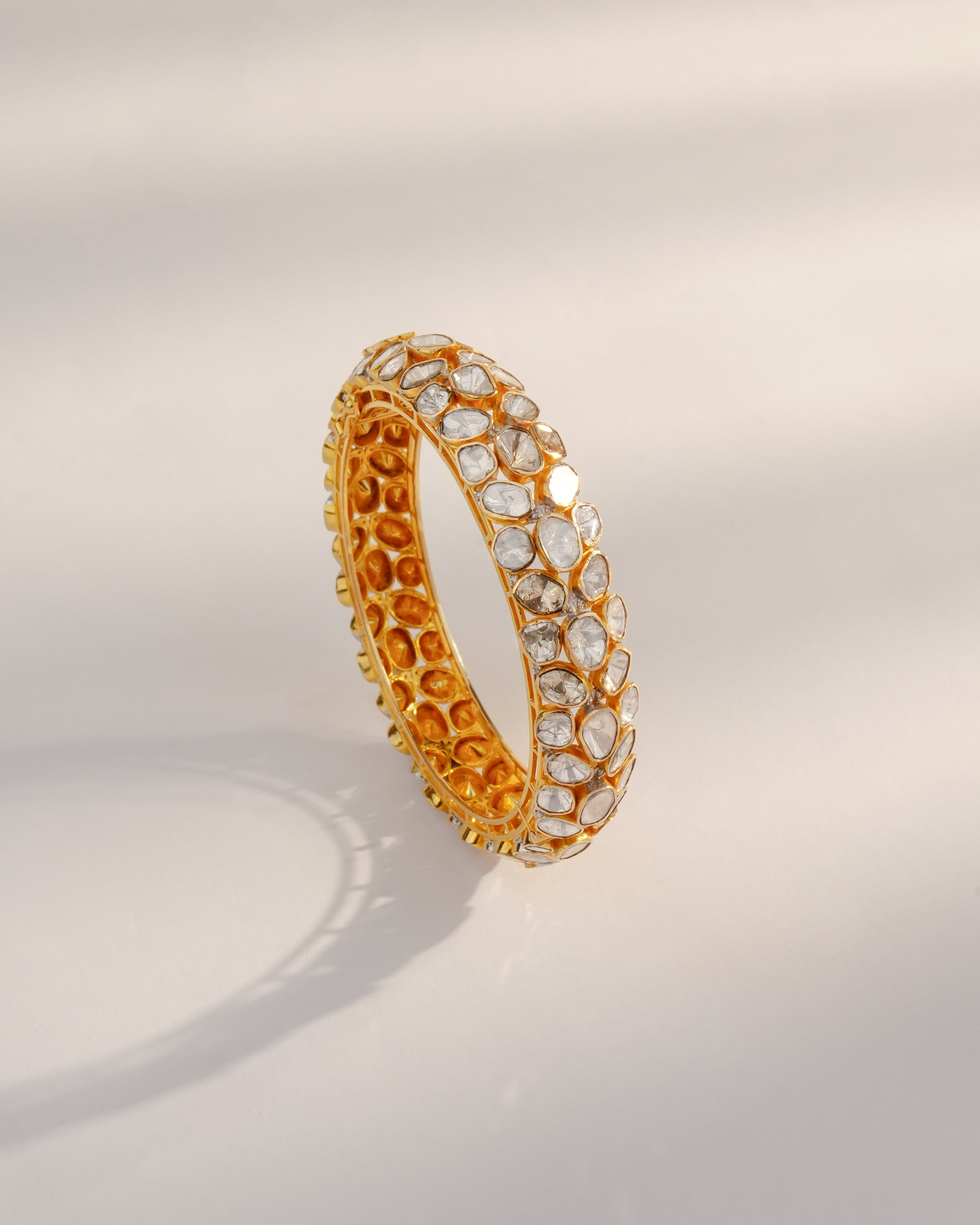 Almera Polki And Diamond Bangle