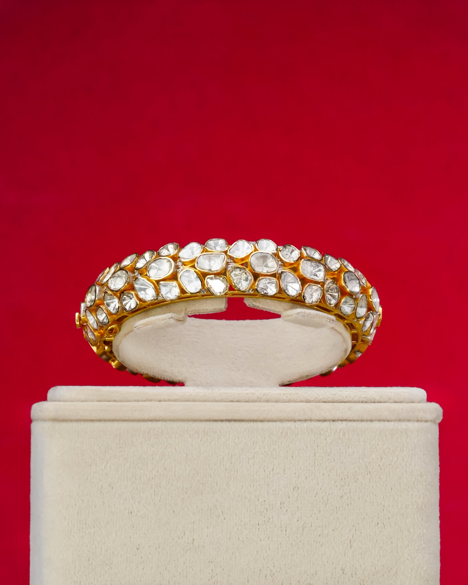 Almera Polki And Diamond Bangle