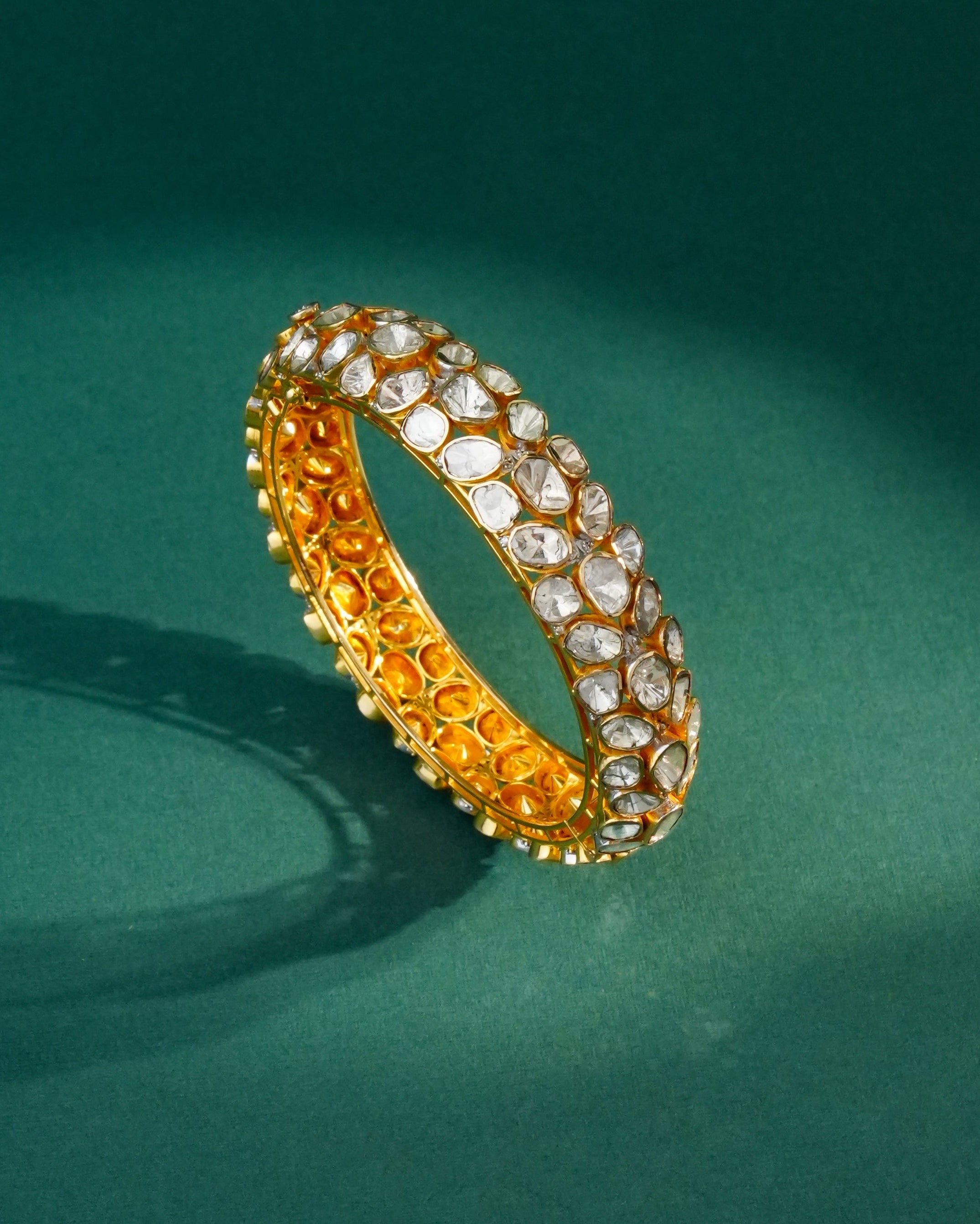 Almera Polki And Diamond Bangle