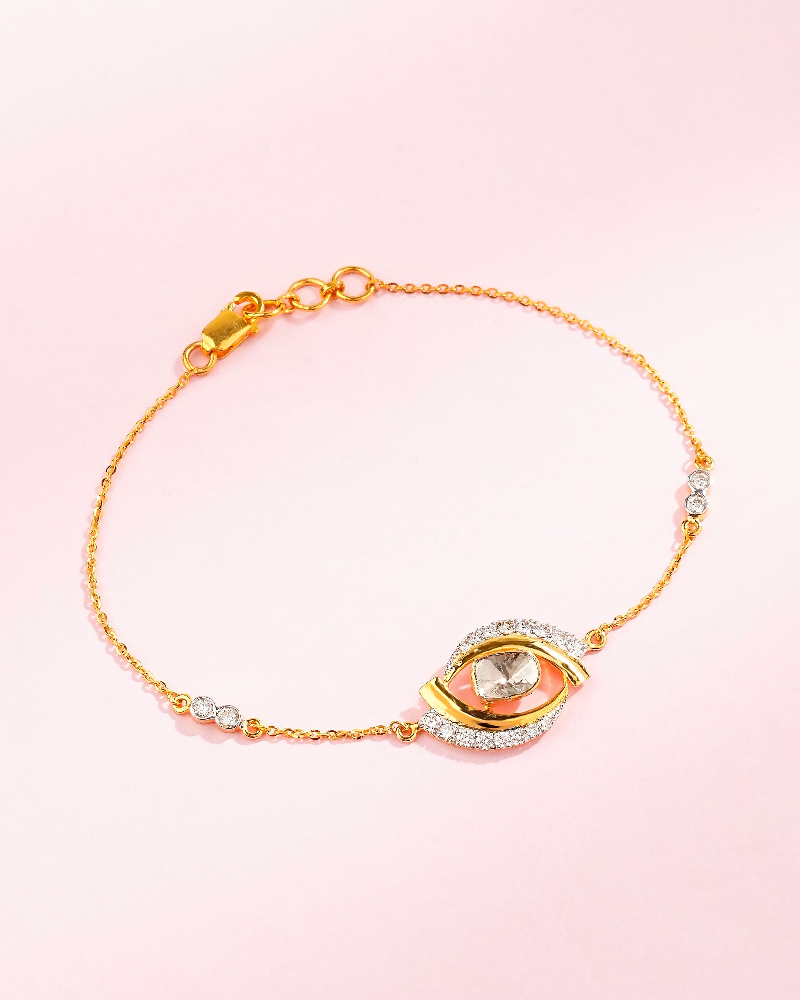 Aashika Polki And Diamond Loose Bracelet