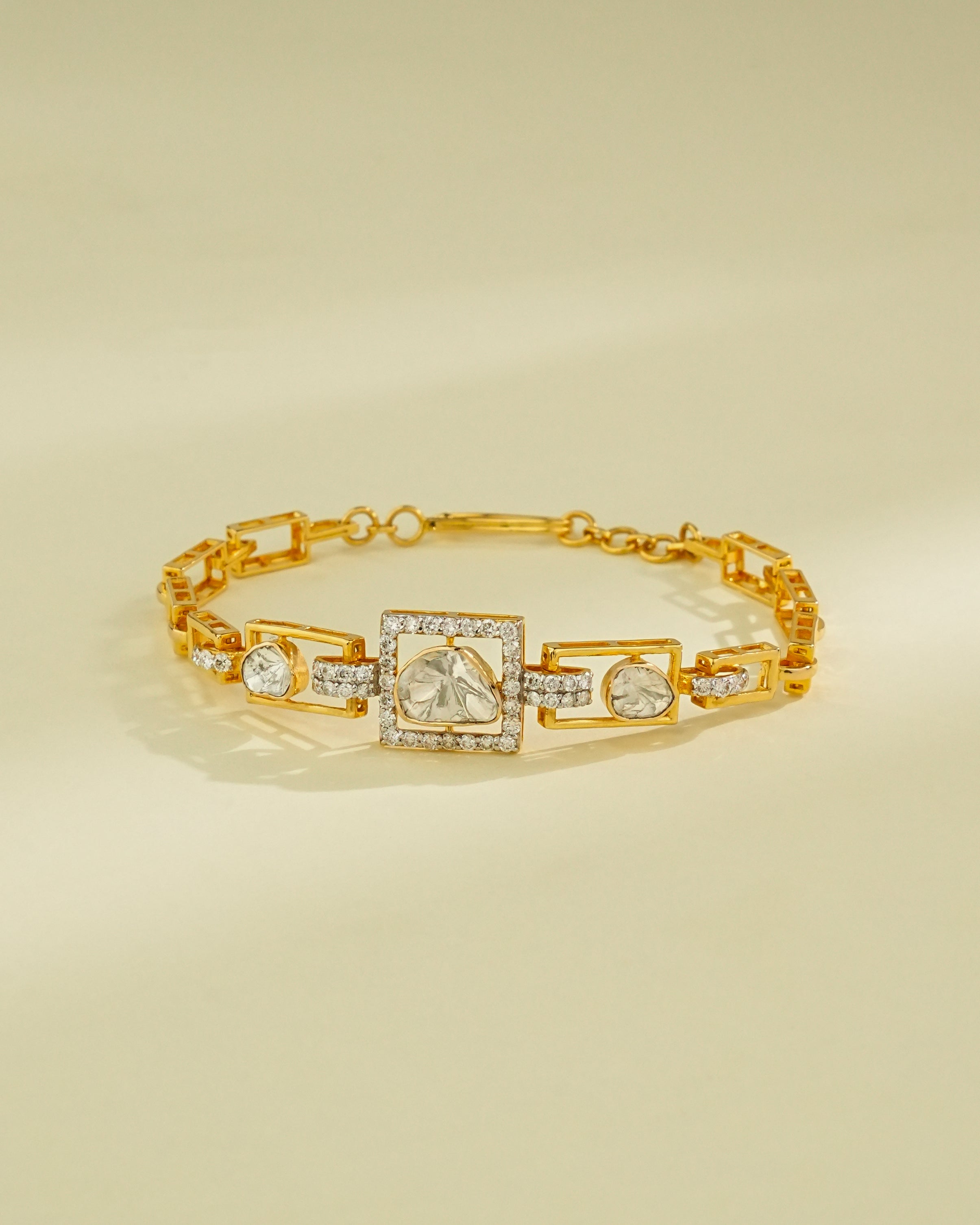 Megha Polki And Diamond Loose Bracelet