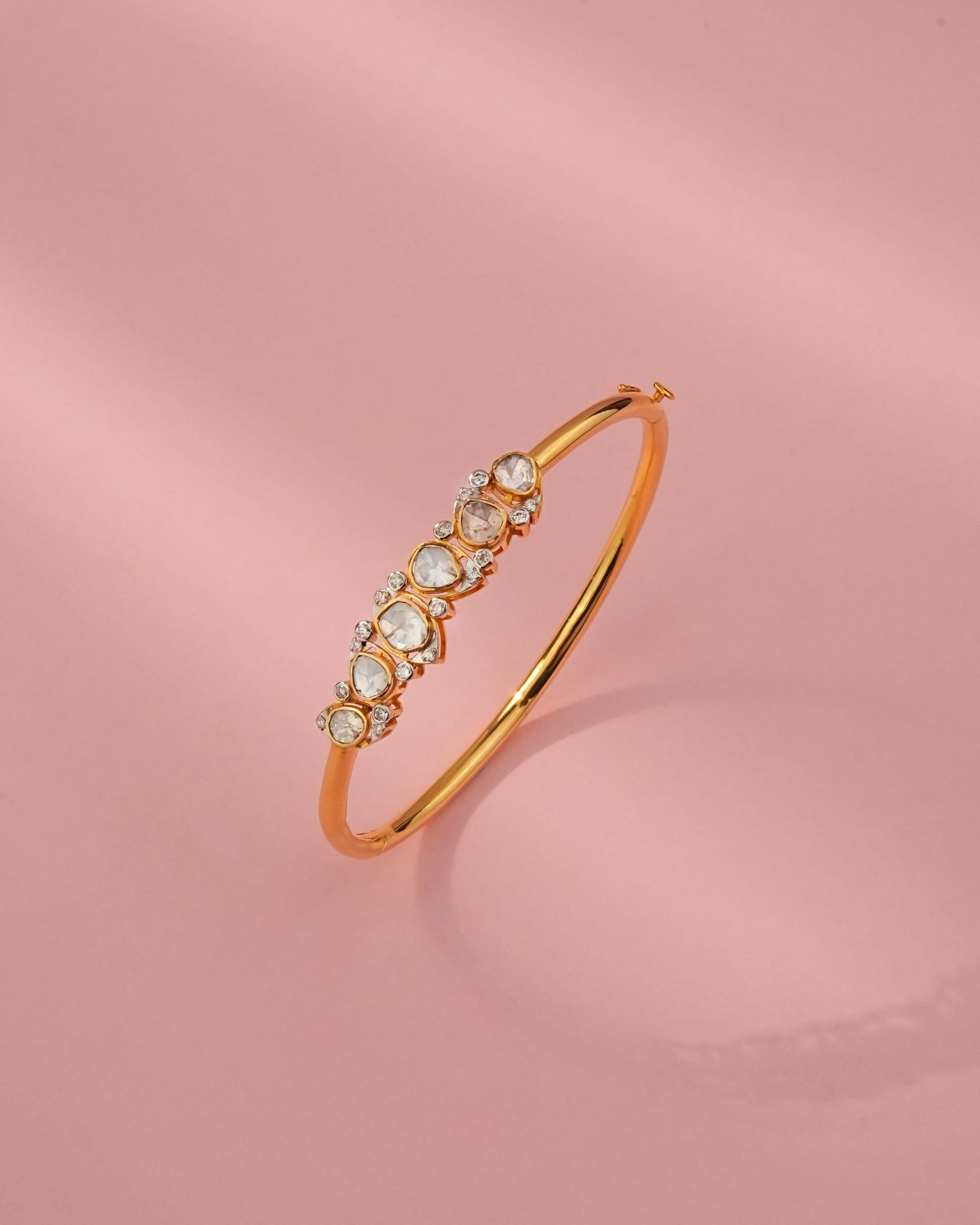 Vibhuti Polki And Diamond Bangle