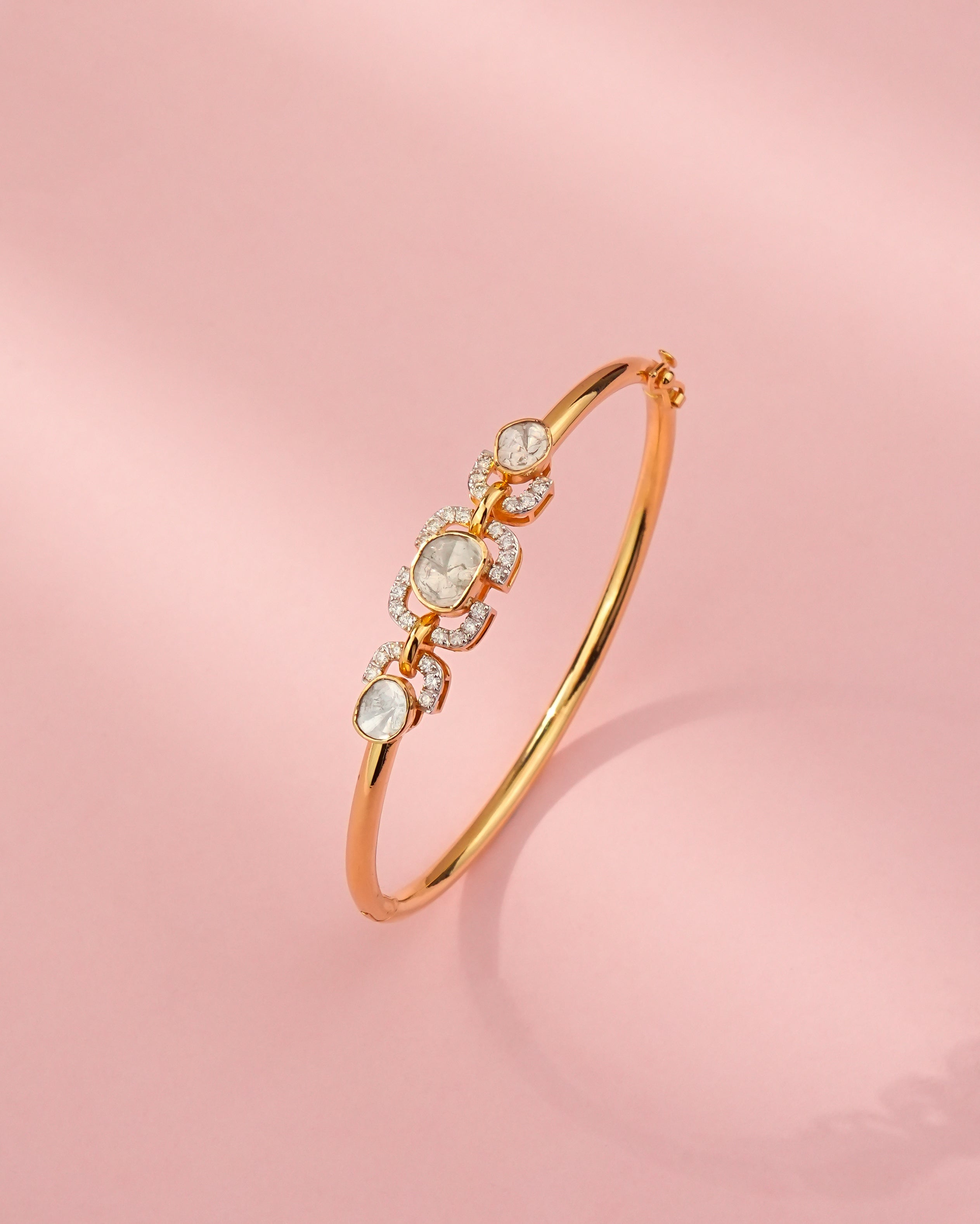 Lavina Polki And Diamond Bangle
