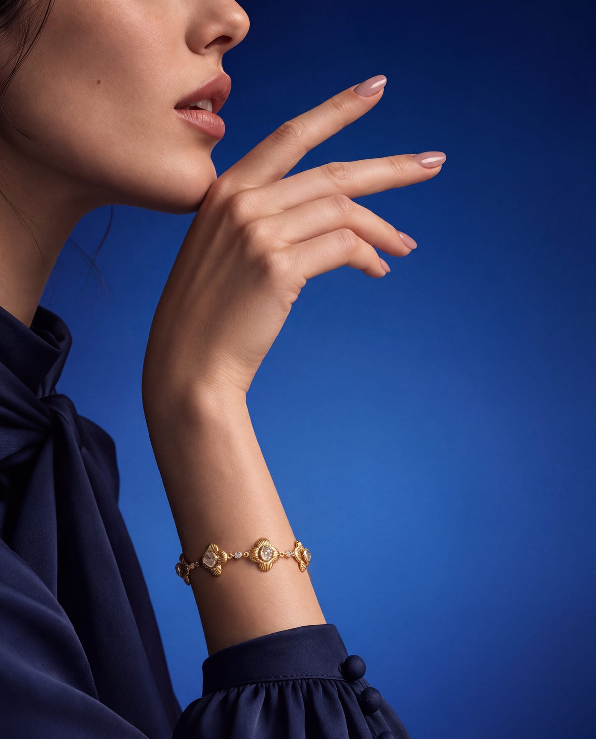 Aashima Polki And Diamond Loose Bracelet