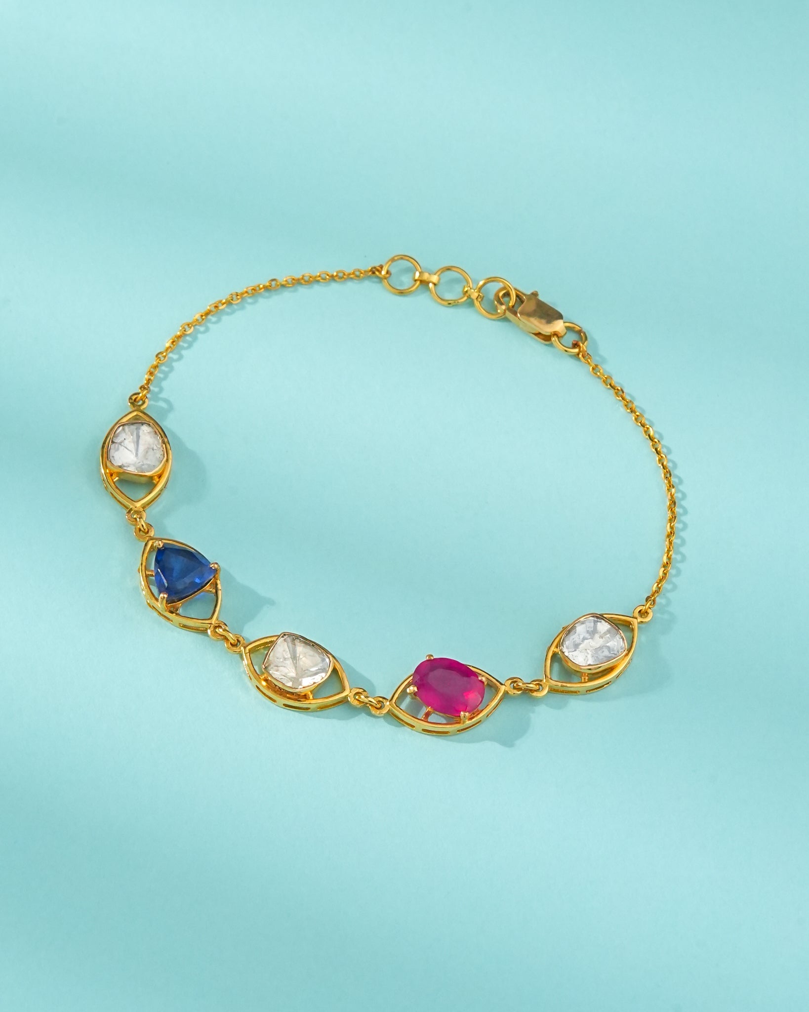 Meena Polki Loose Bracelet