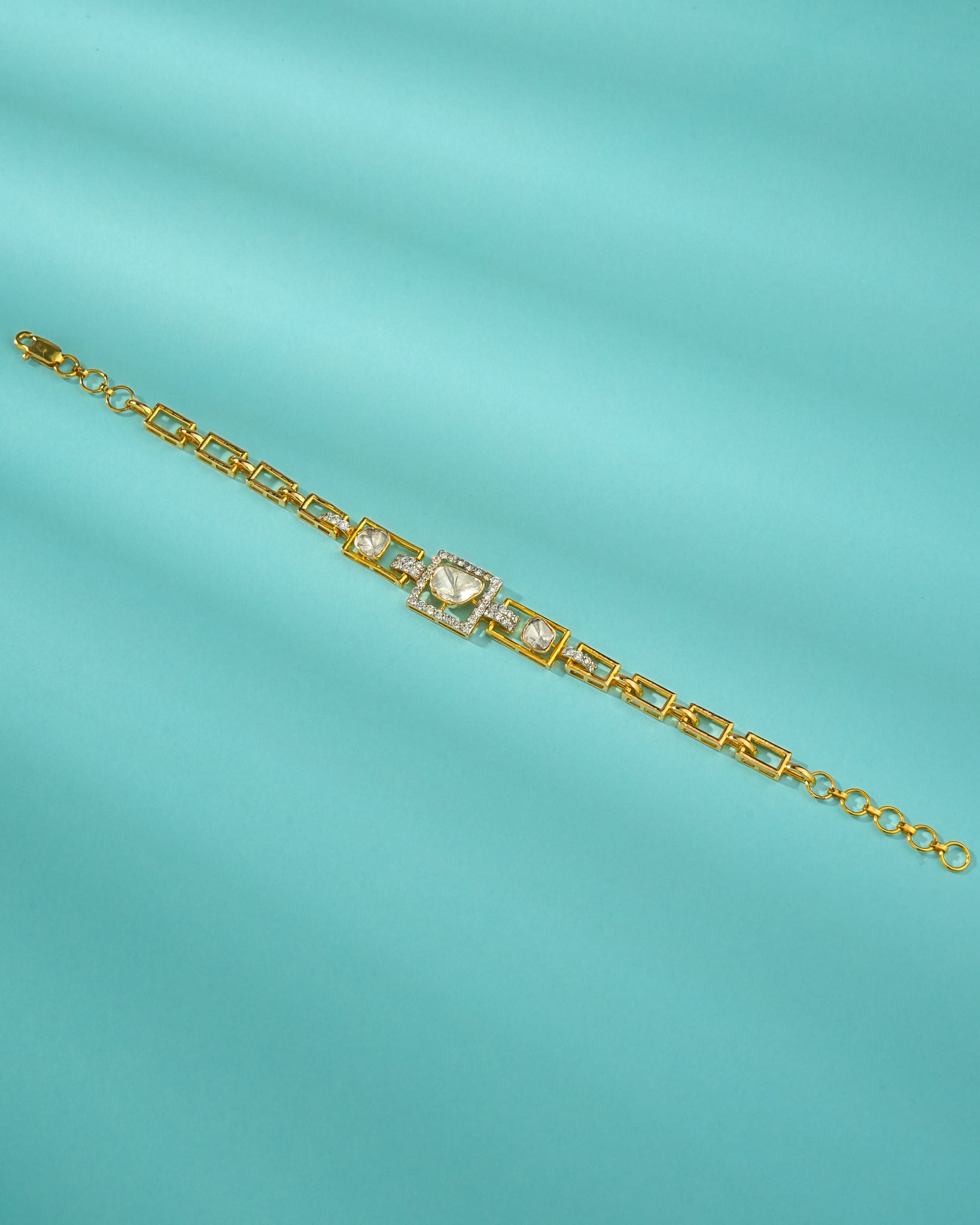 Kashi Polki And Diamond Loose Bracelet