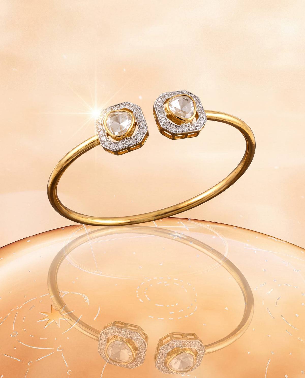 Aarika Polki And Diamond Bracelet
