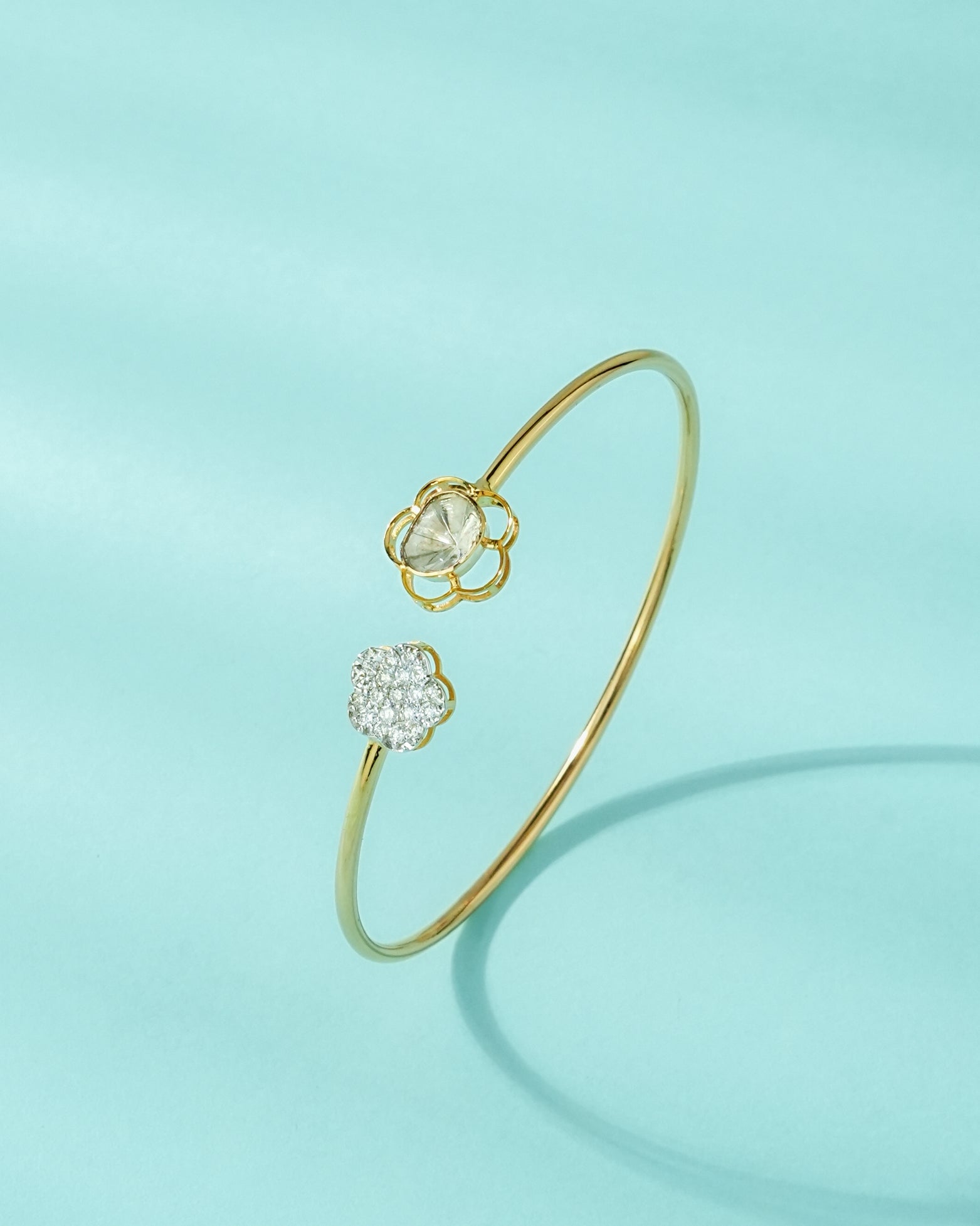 Sana Polki And Diamond Loose Bracelet