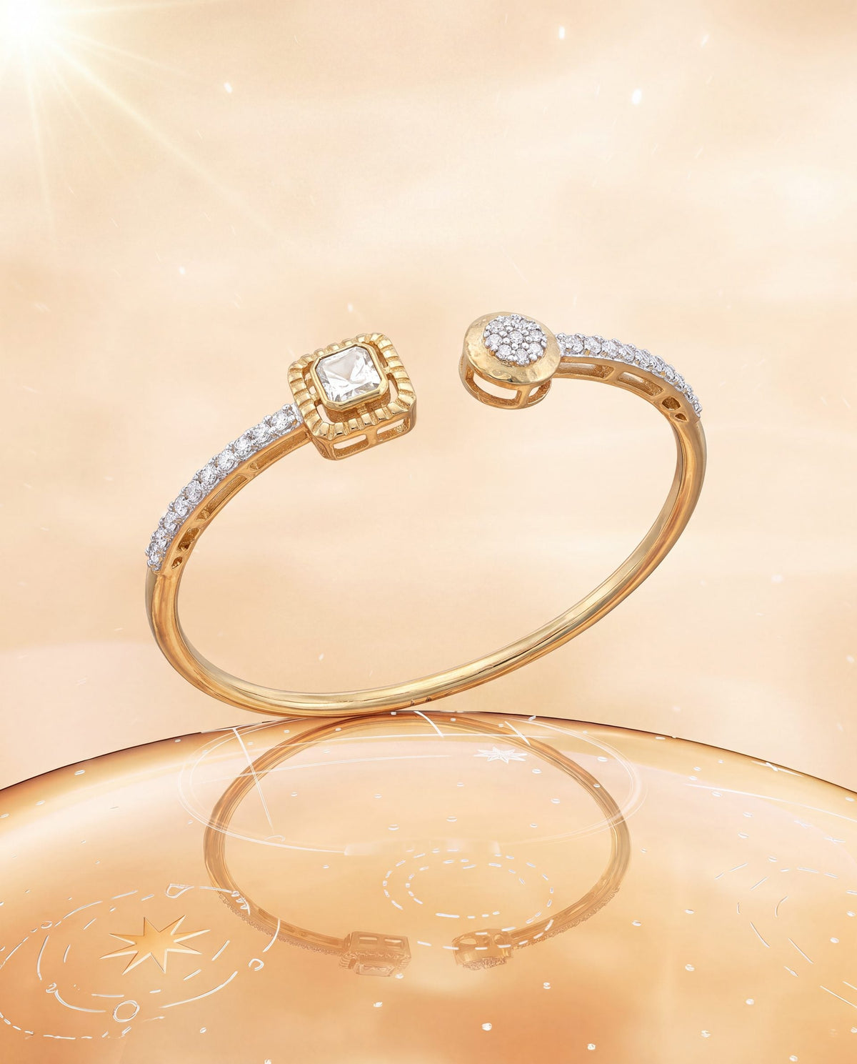 Avisha Polki And Diamond Bracelet