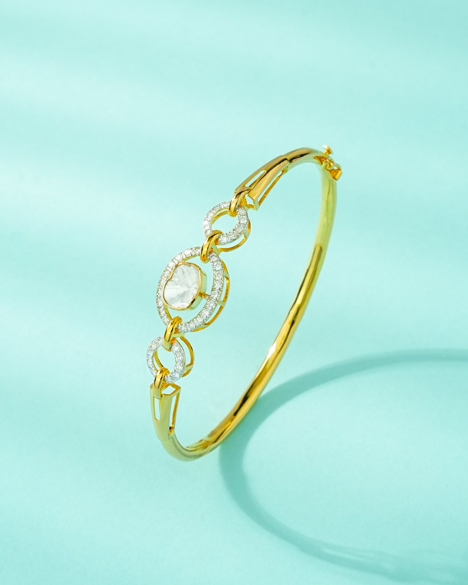 Shaheen Polki And Diamond Loose Bracelet