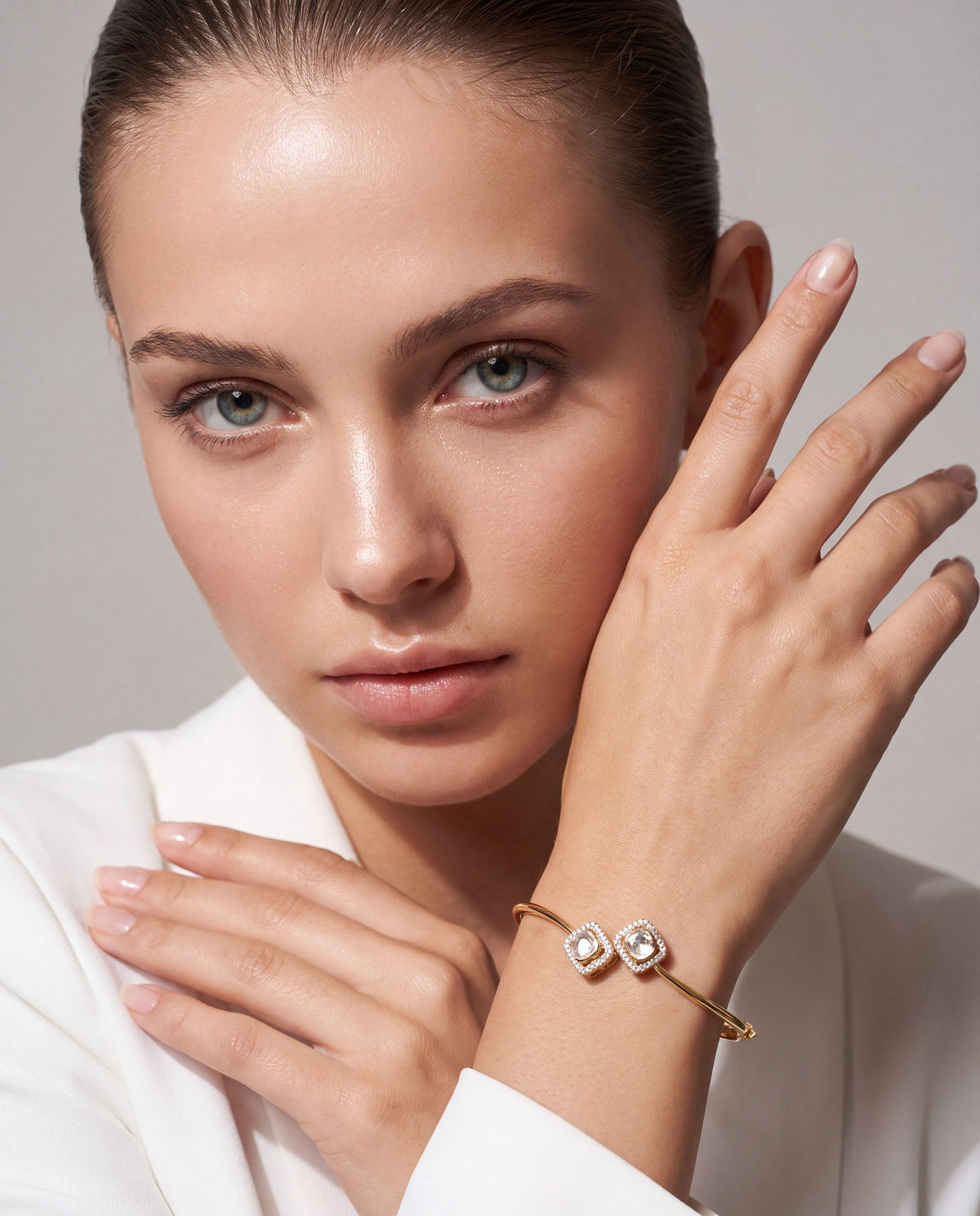 Baani Polki And Diamond Bracelet