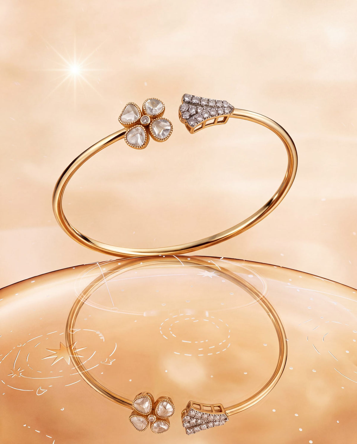 Sophia Polki And Diamond Bangle