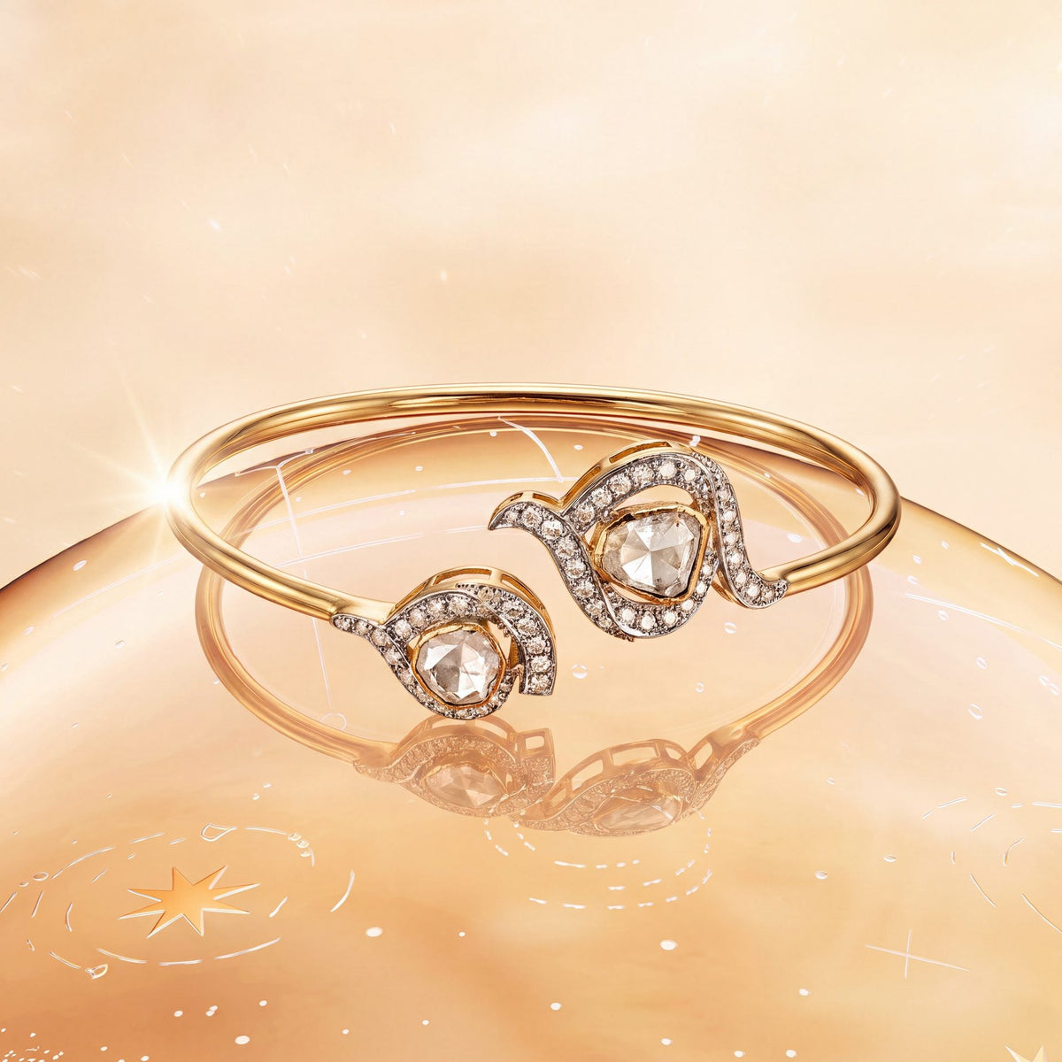 Kelly Polki And Diamond Bangle