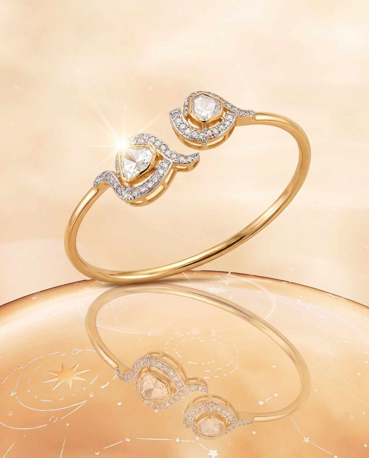 Kelly Polki And Diamond Bangle