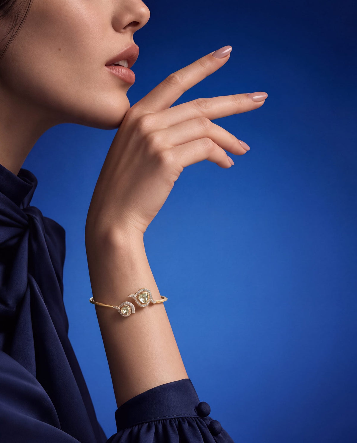 Kelly Polki And Diamond Bangle