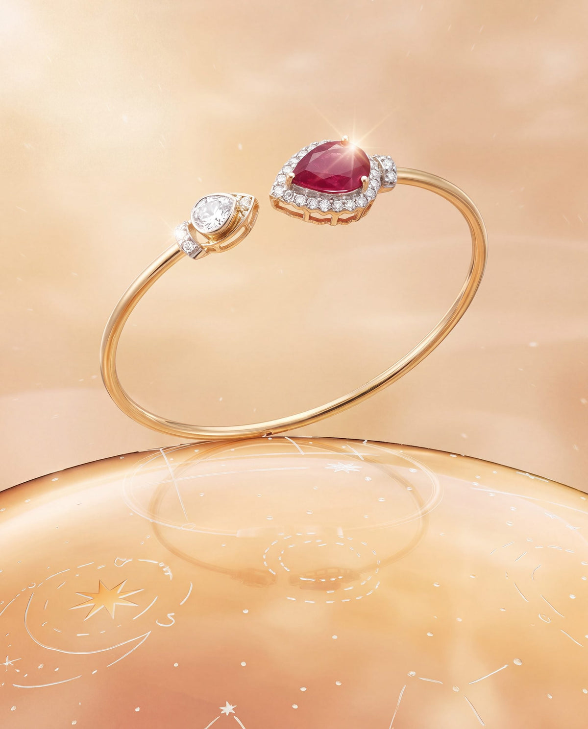 Selova Polki And Diamond Bangle