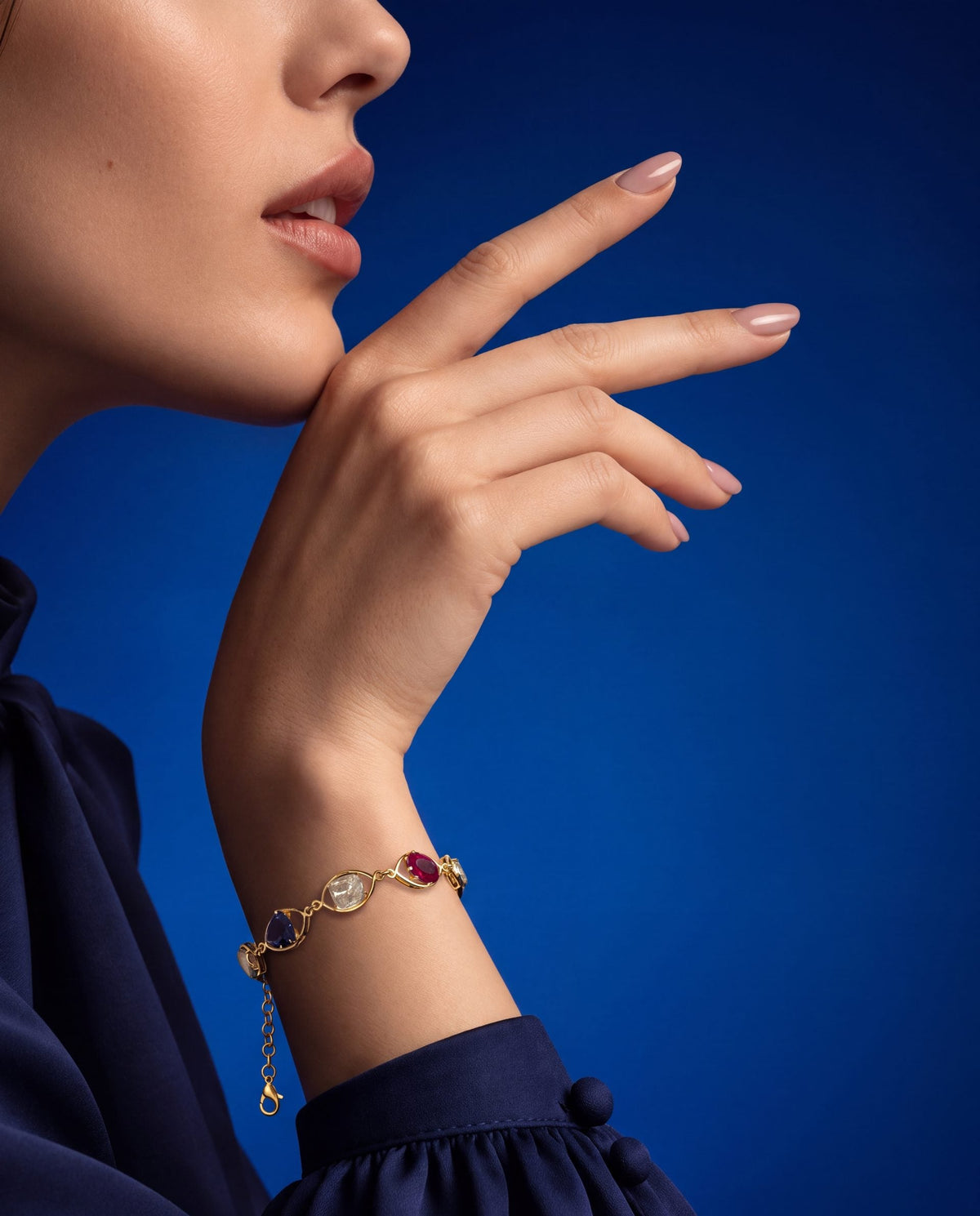 Meena Polki Loose Bracelet