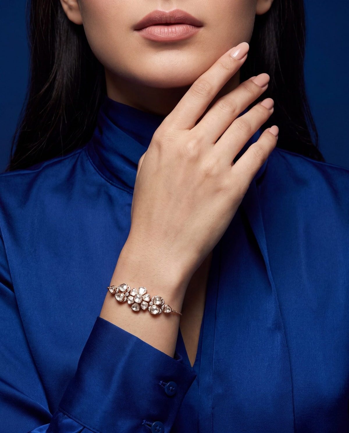 Sheetal Polki And Diamond Loose Bracelet
